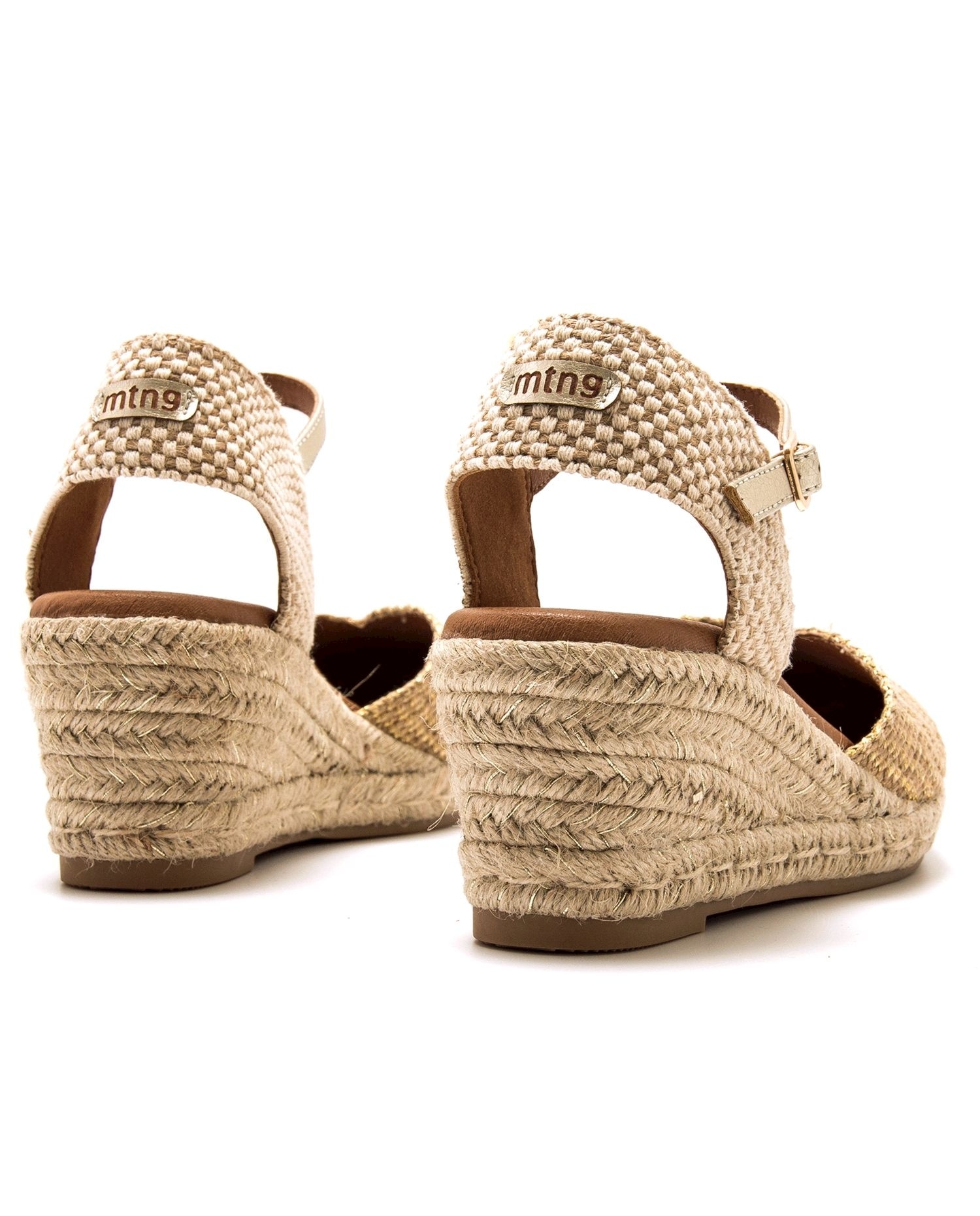 Mustang - Sandalias de cuña de mujer con puntera cerrada.