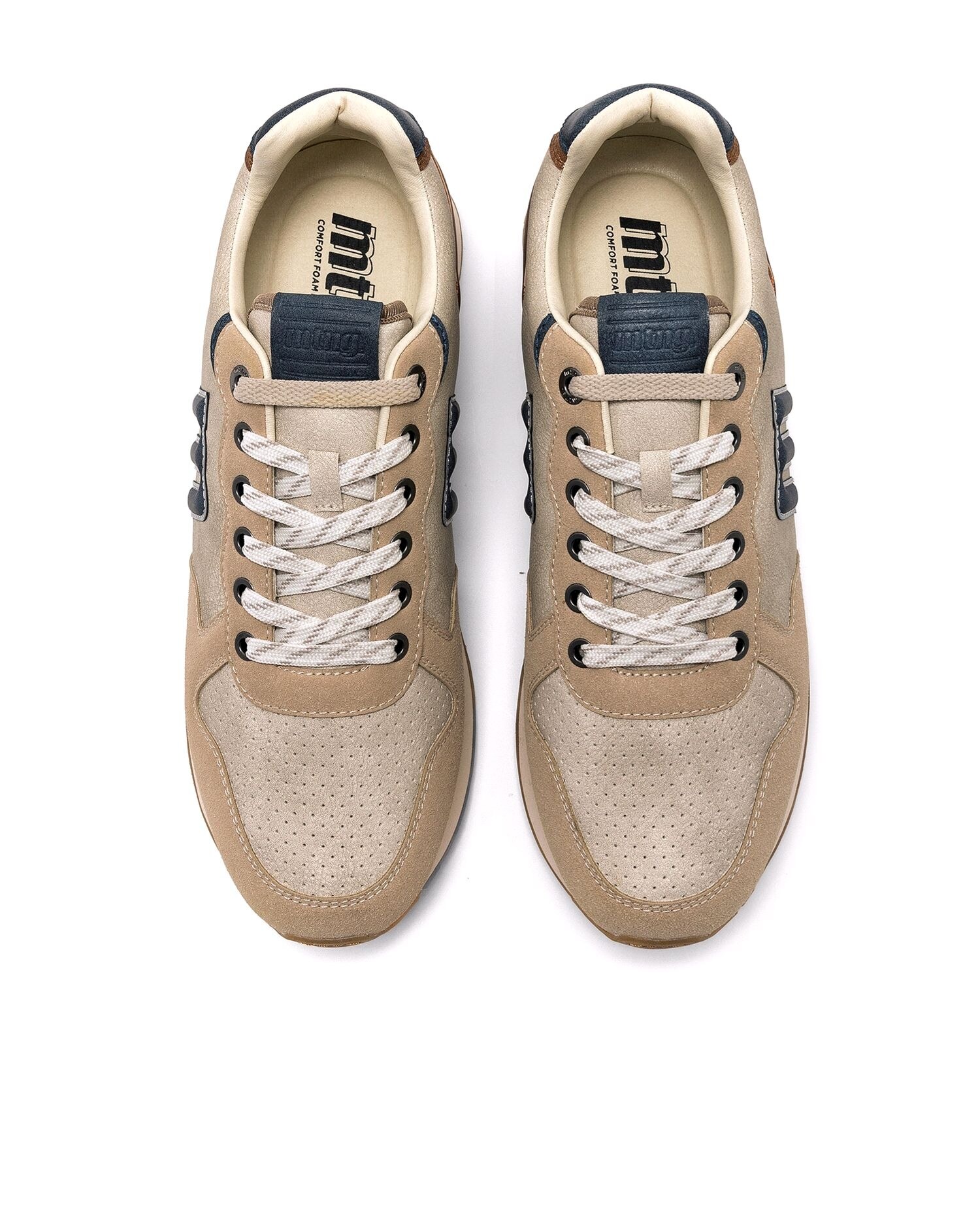 Zapatillas para hombre de la marca Mtng, modelo Porland, estilo retro running - Mustang - Marrón Natural-4