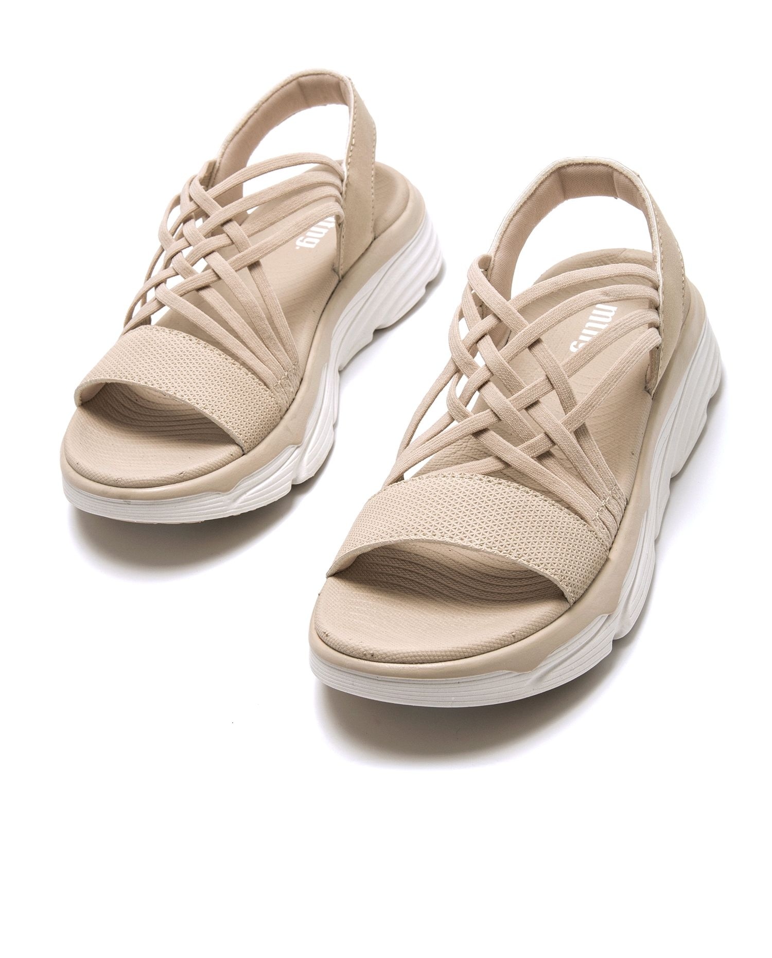 Sandalias planas de mujer estilo deportivo - Mustang - Negro Rosa-4