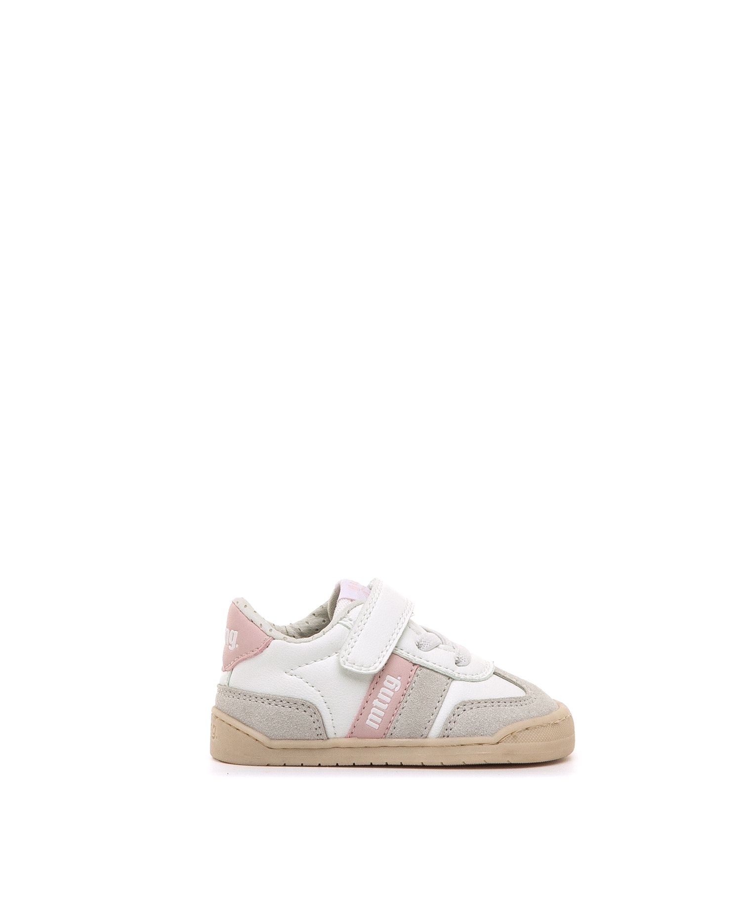 Zapatillas deportivas de bebé con cierre adherente - Mustang - Blanco / Rosa Blanco / Rosa-1