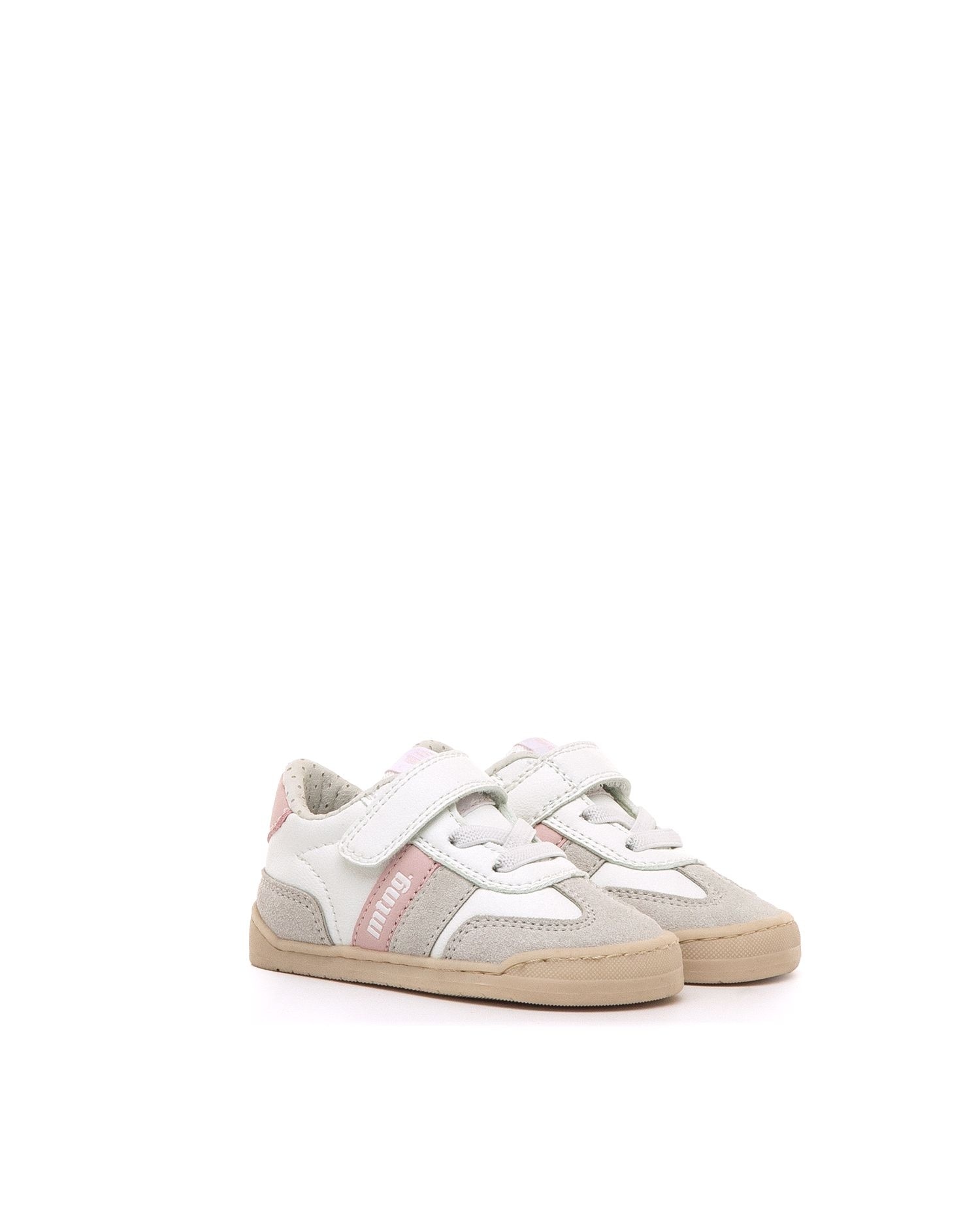 Zapatillas deportivas de bebé con cierre adherente - Mustang - Blanco / Rosa Blanco / Rosa-4