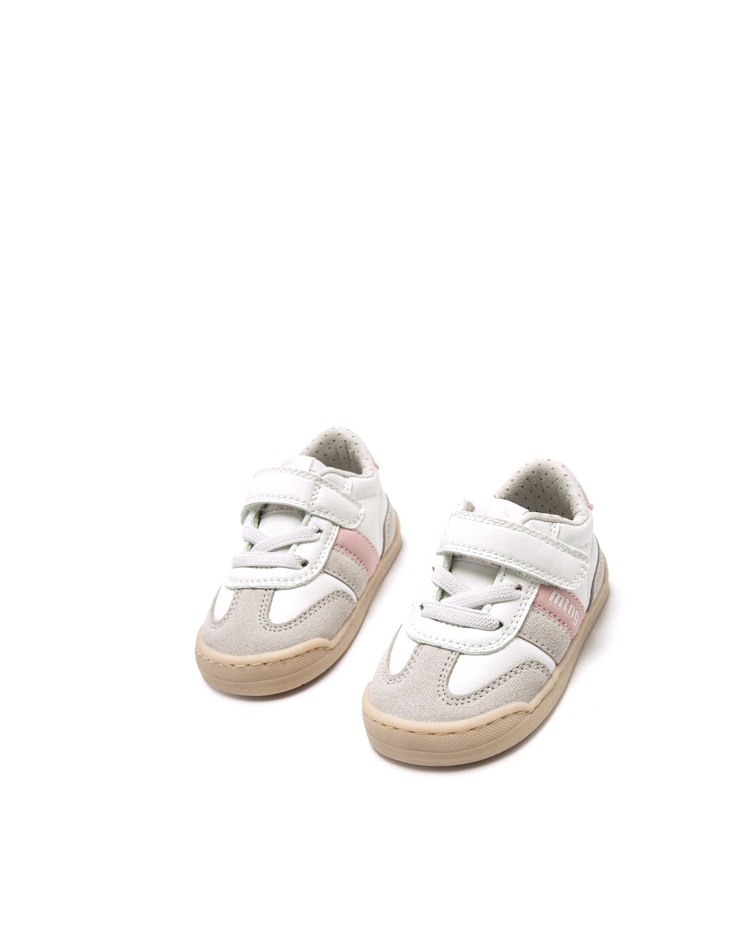 Zapatillas deportivas de bebé con cierre adherente - Mustang - Blanco / Rosa Blanco / Rosa-6