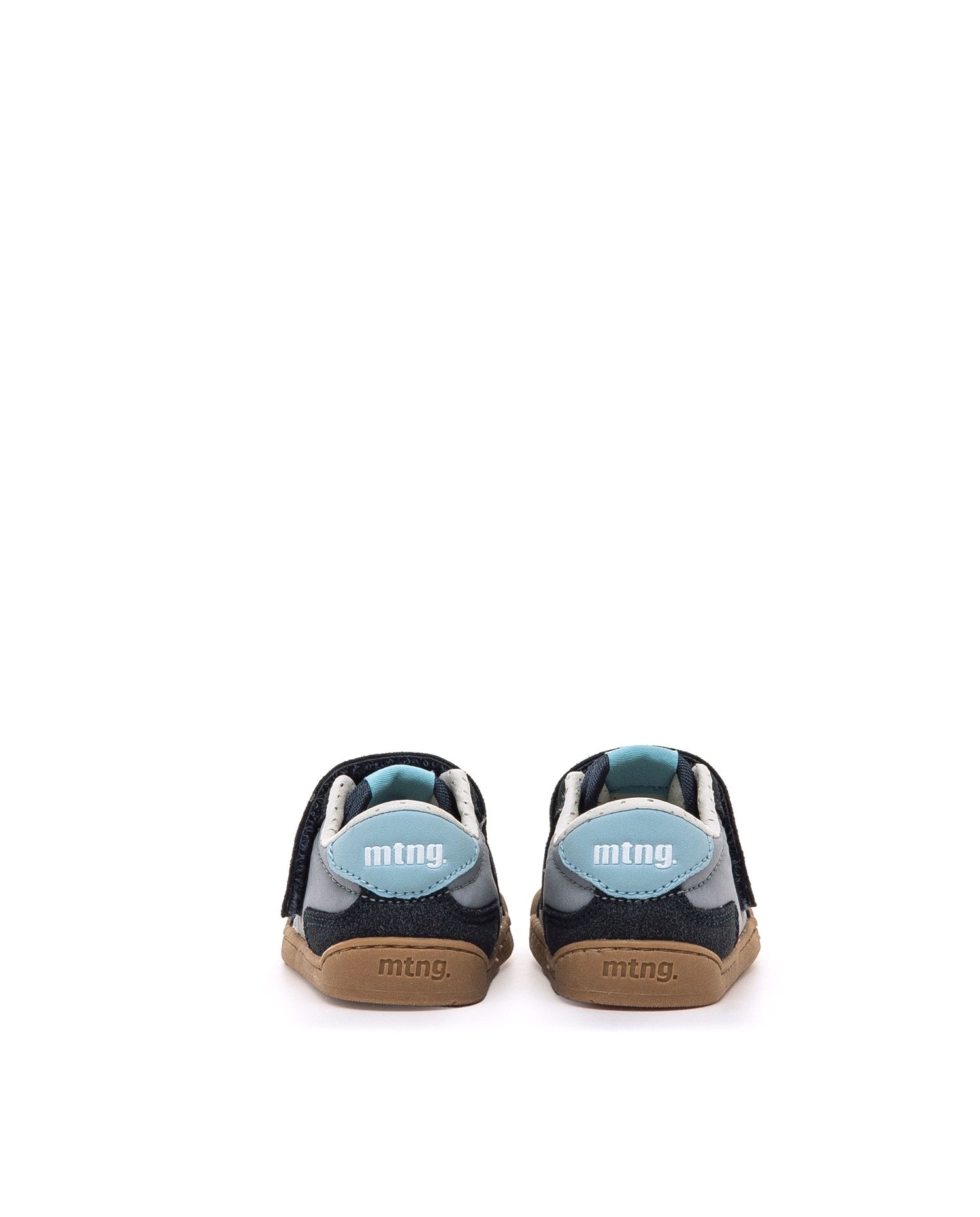 Zapatillas deportivas de bebé con piso suave y cierre adherente - Mustang - Antracita / Azul Antracita / Azul-5