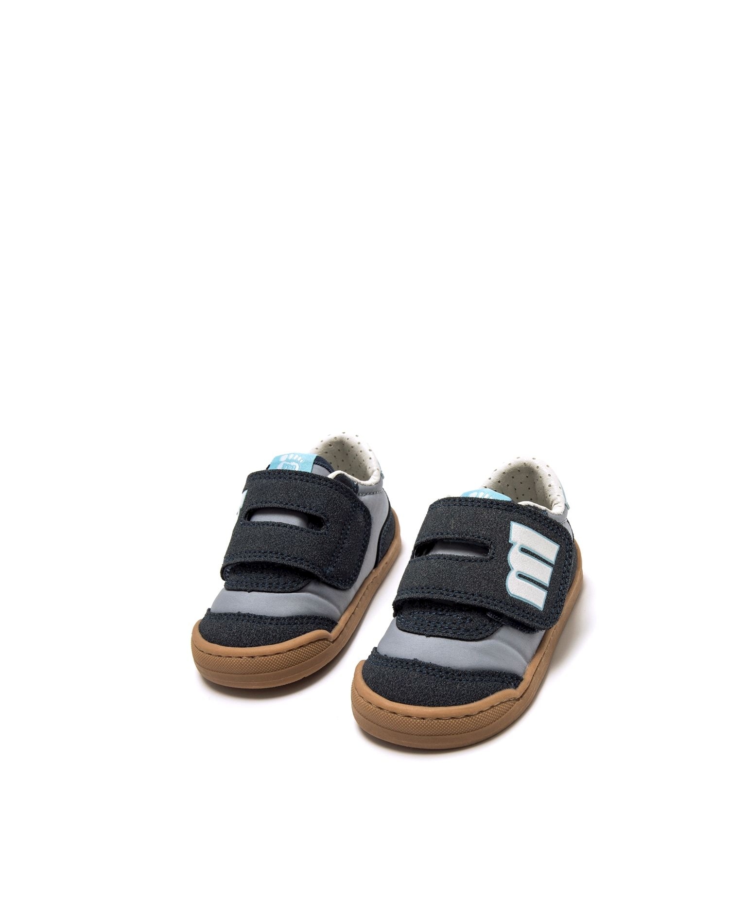 Zapatillas deportivas de bebé con piso suave y cierre adherente - Mustang - Antracita / Azul Antracita / Azul-6