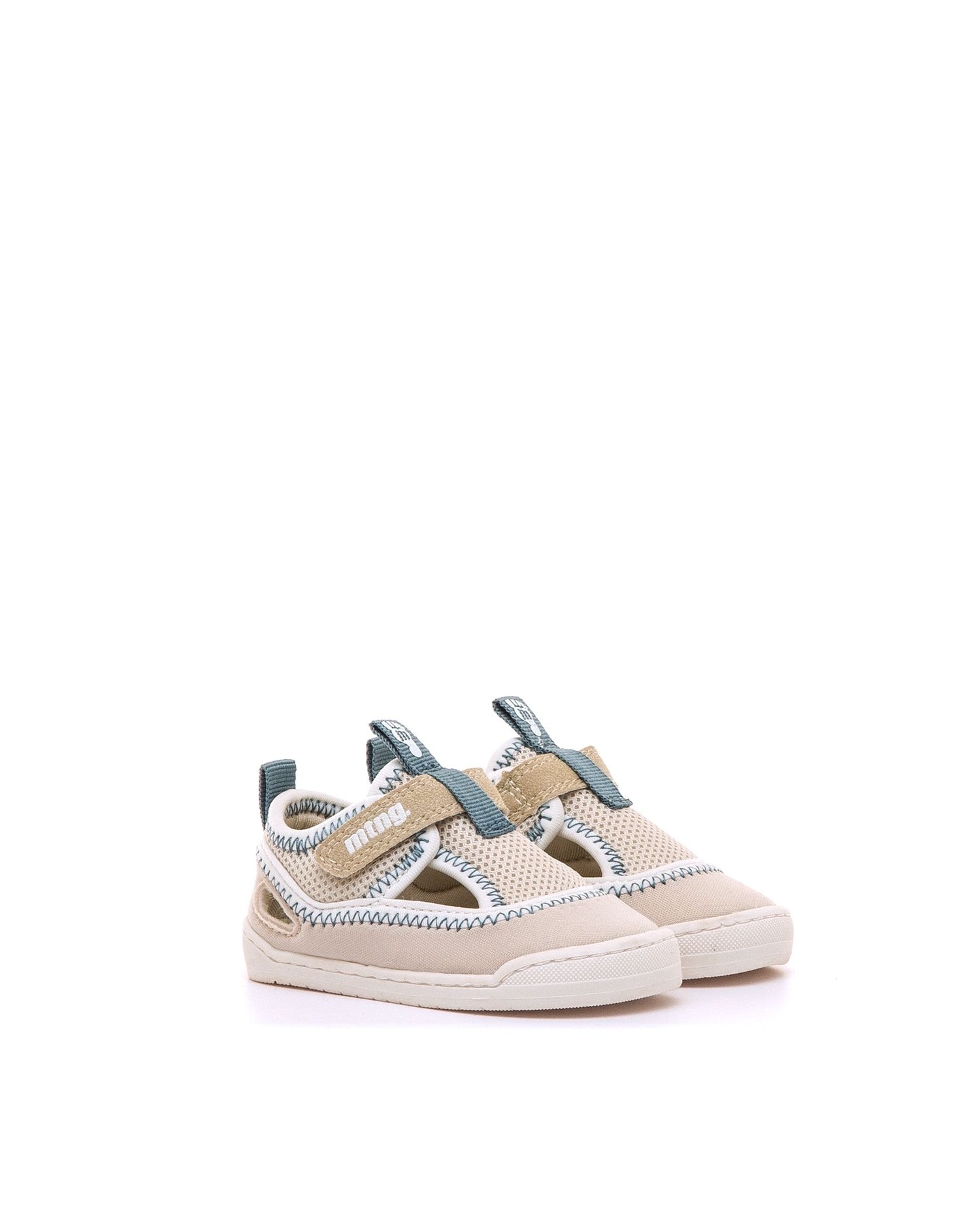 Sandalias de bebés en tejido ajustable - Mustang - Natural Natural-4