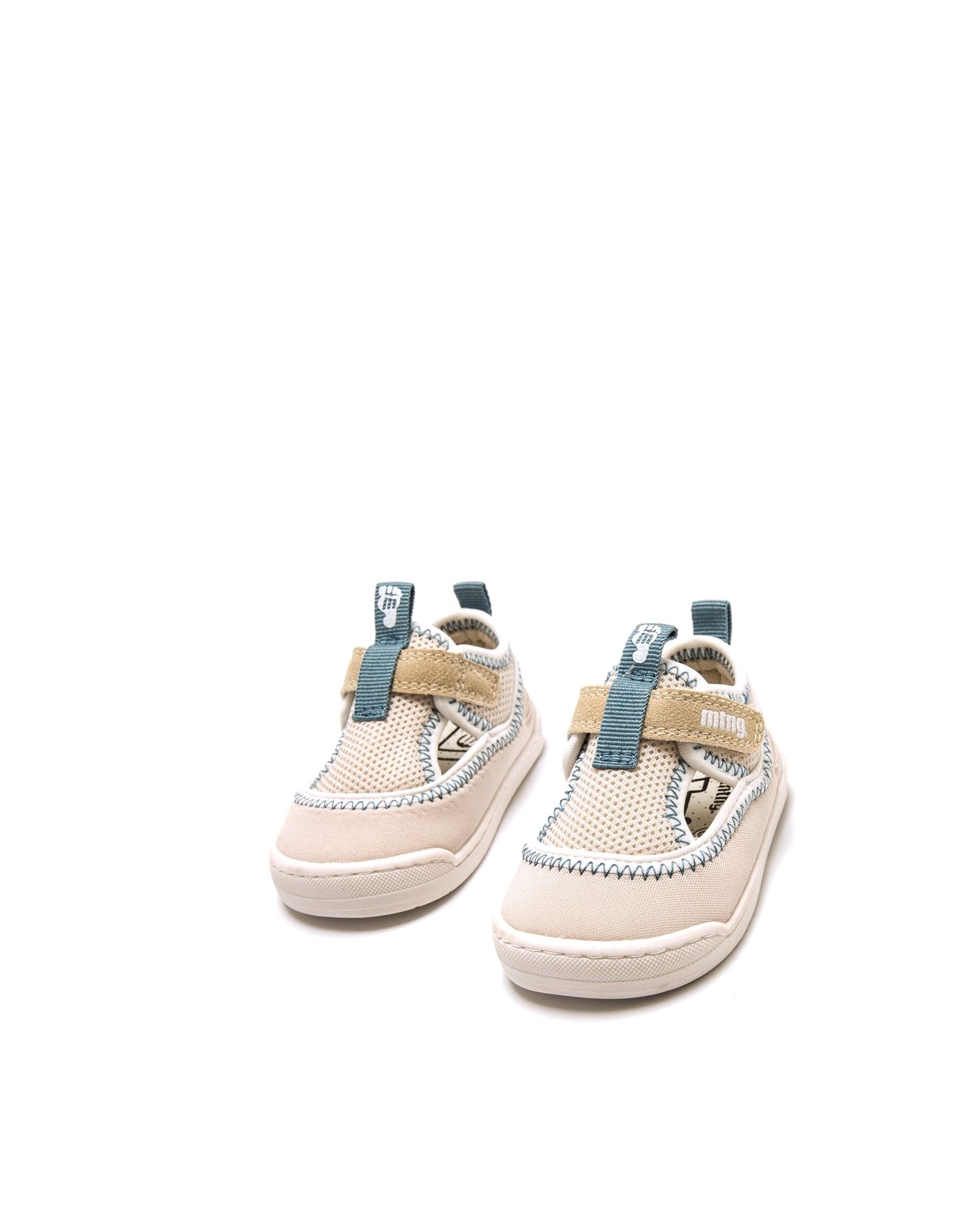 Sandalias de bebés en tejido ajustable - Mustang - Natural Natural-6