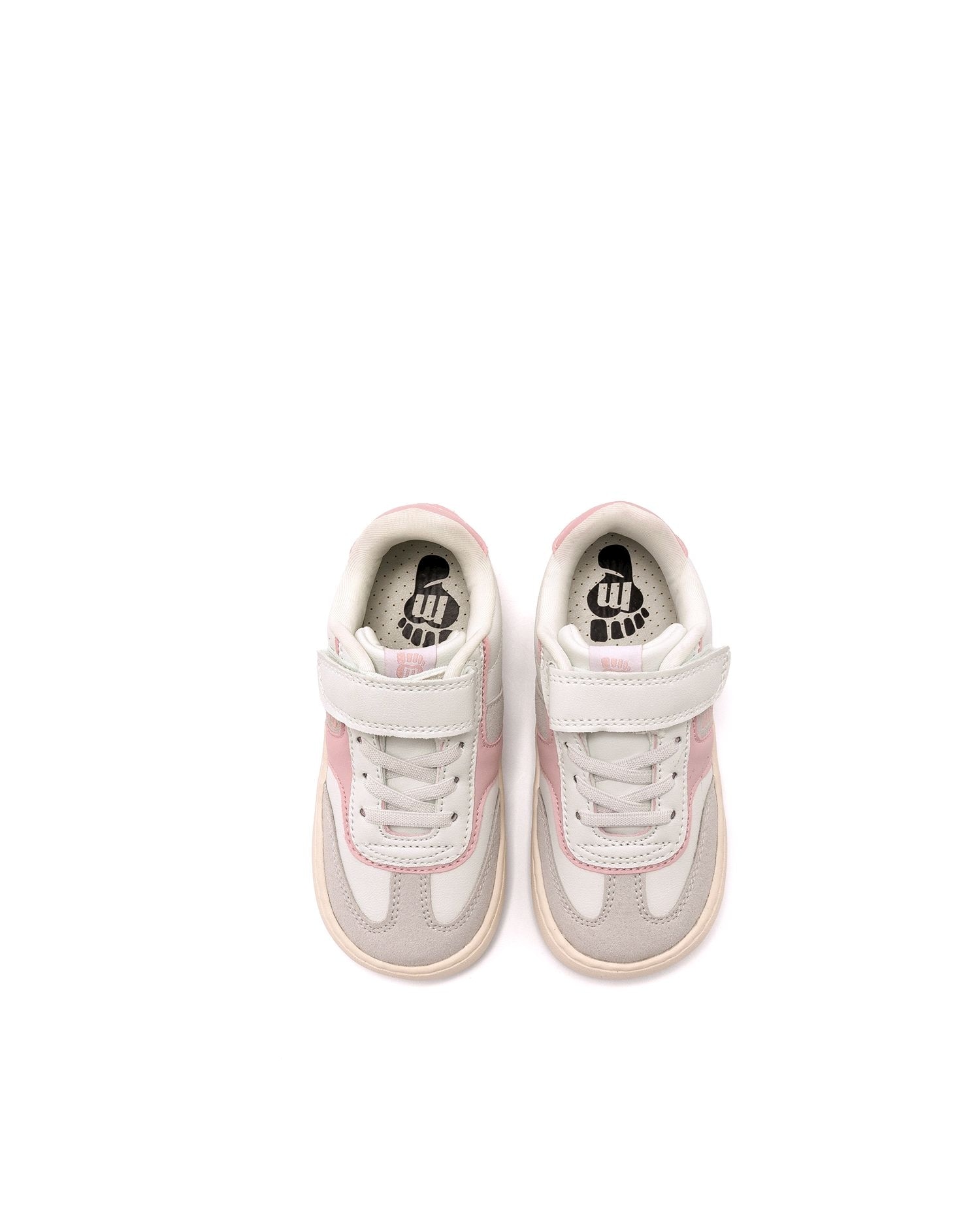 Zapatillas deportivas de niños con piso barefoot - Mustang - Blanco / Negro Rosa claro-2