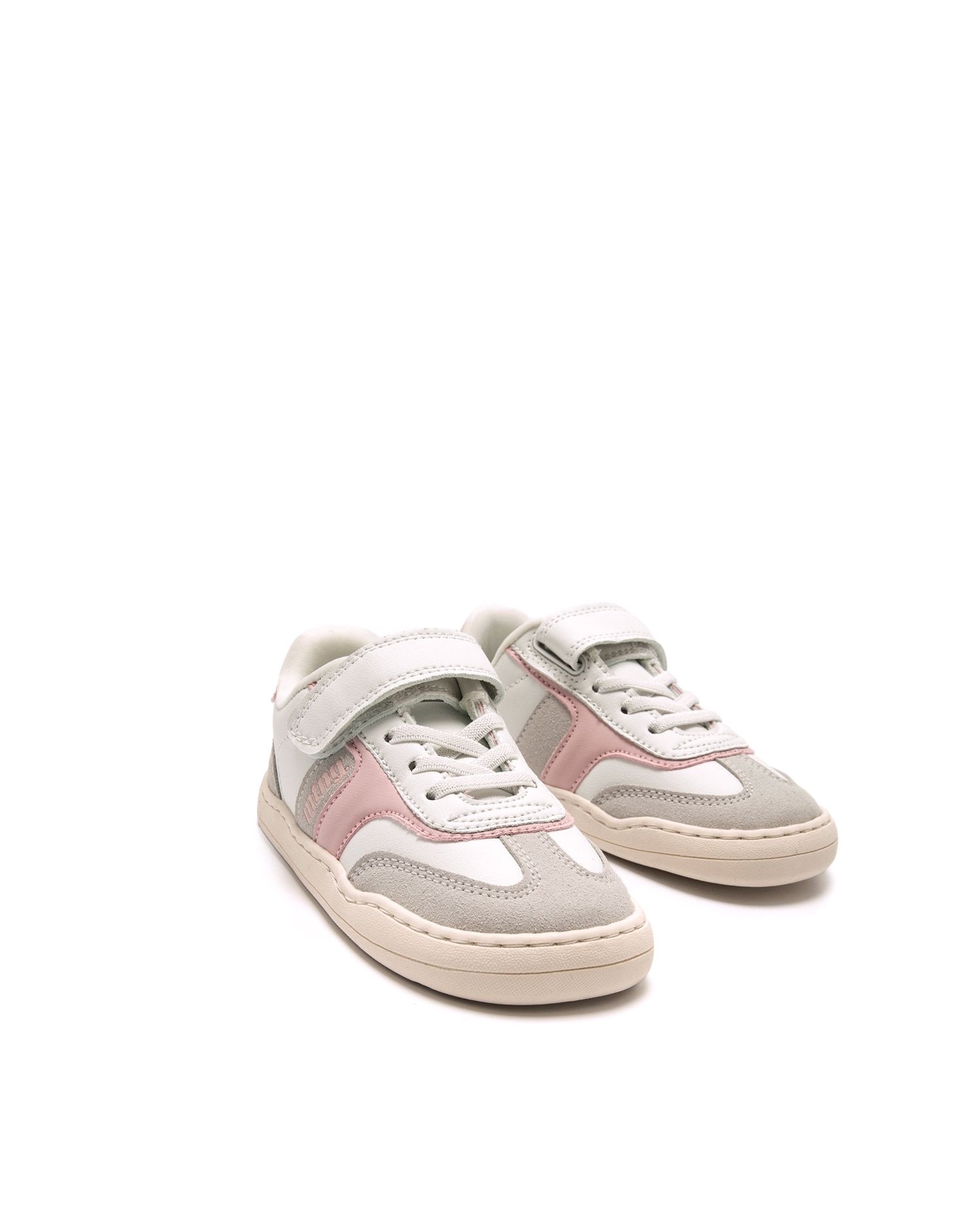 Zapatillas deportivas de niños con piso barefoot - Mustang - Blanco / Negro Rosa claro-6