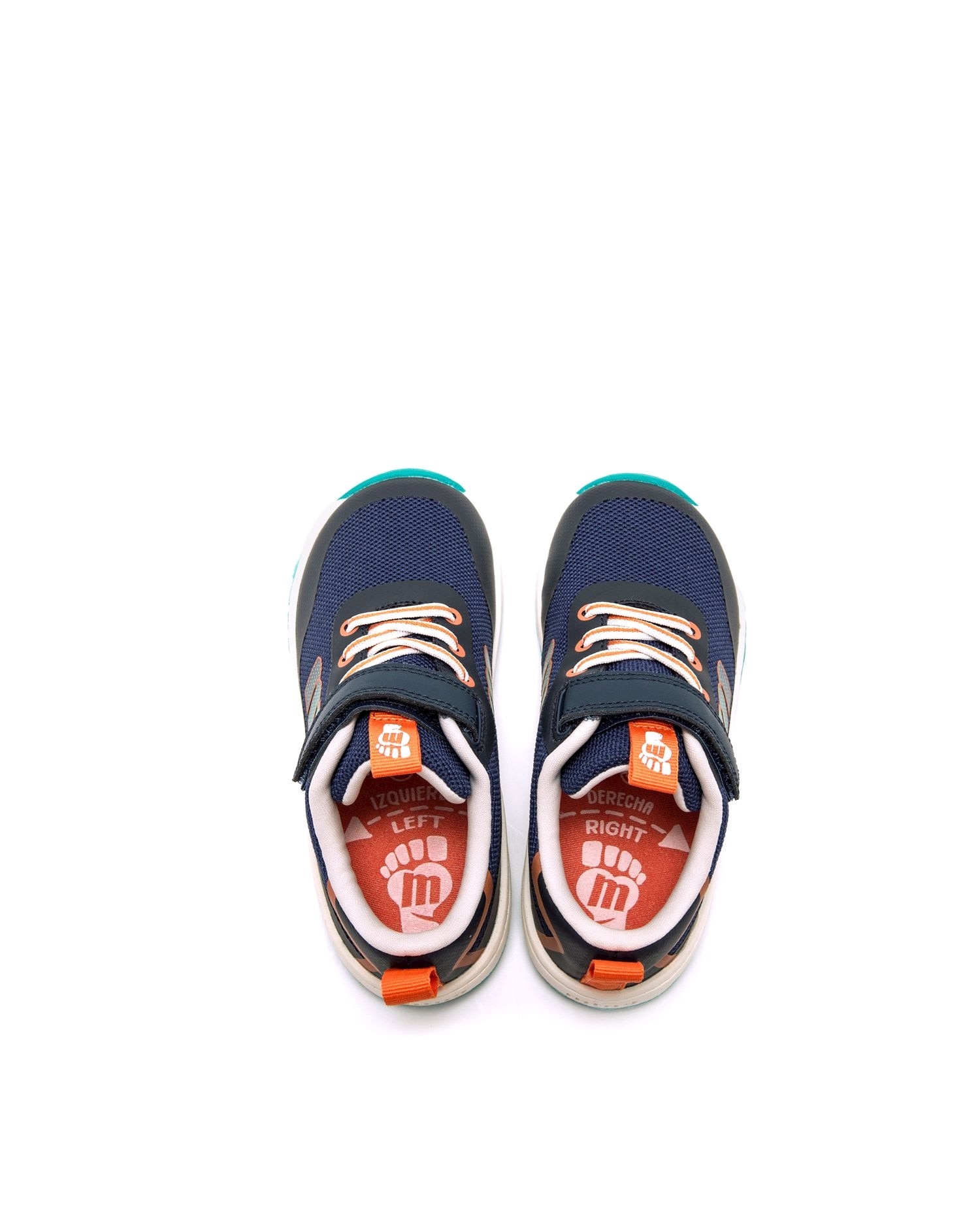 Zapatillas deportivas para niños con piso respetuoso - Azul marino / Naranja Azul marino / Naranja-4