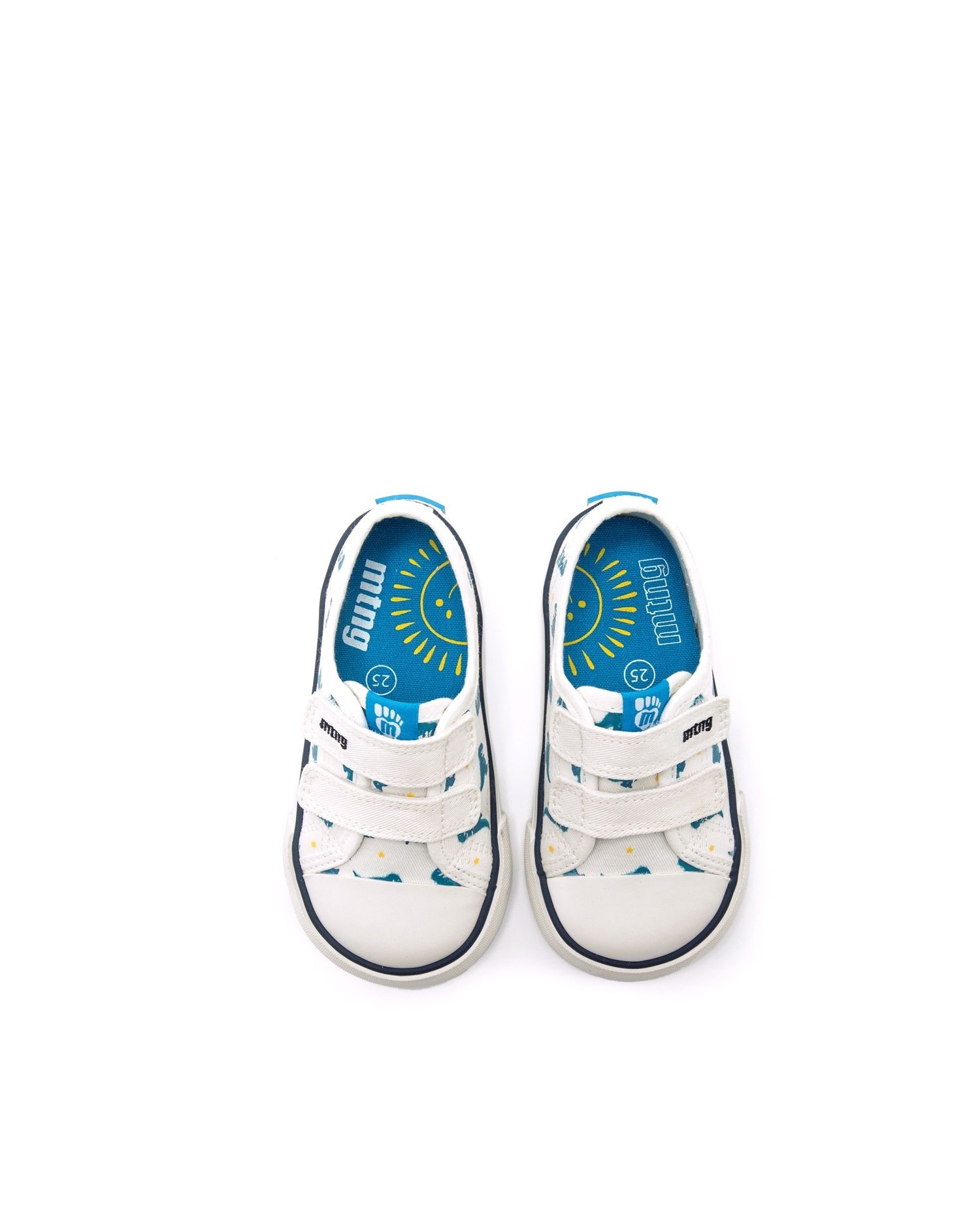 Zapatillas de lona para niños con piso barefoot Blanco-2