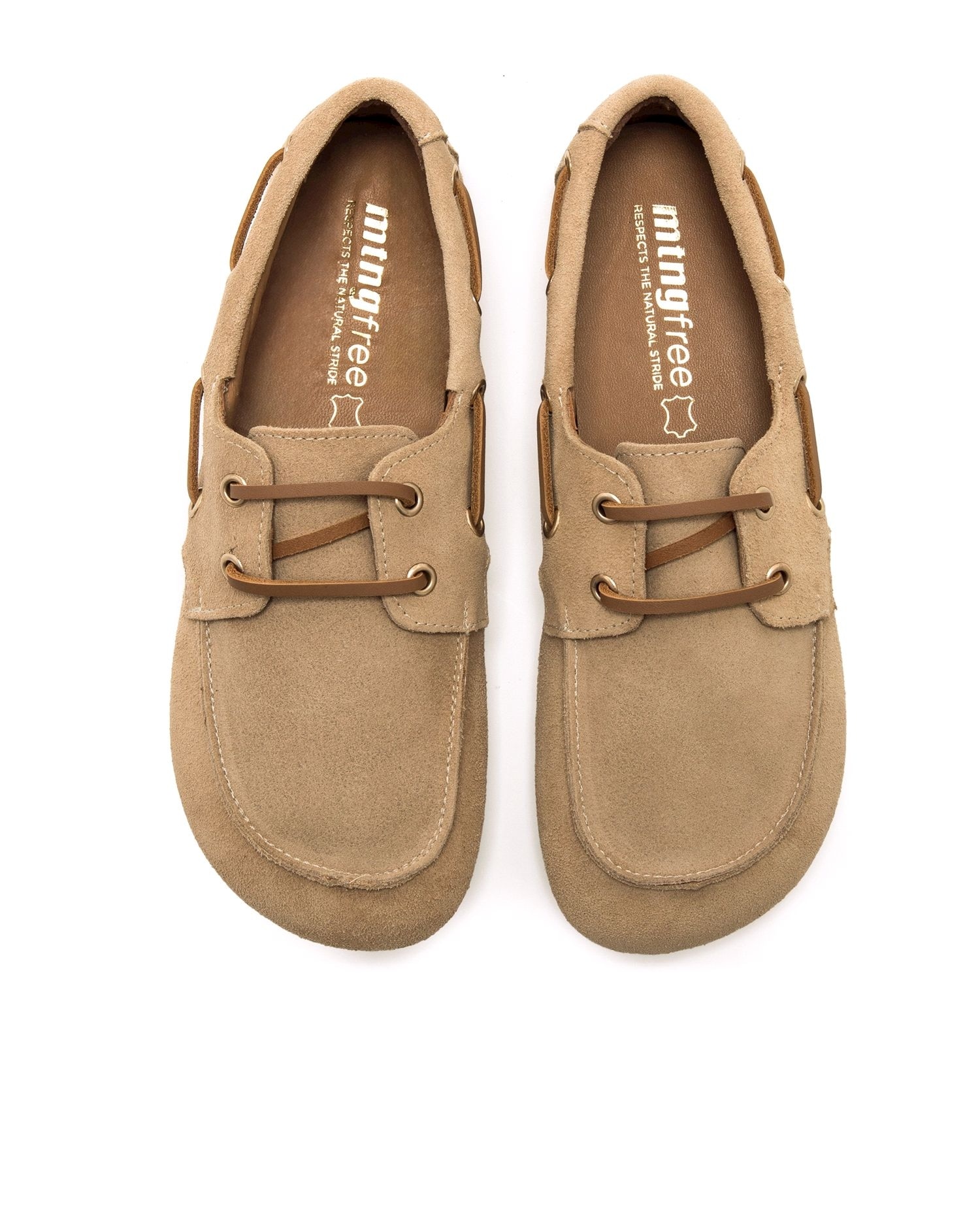 Zapatos planos barefoot en piel de serraje - Mustang - Natural Natural-3