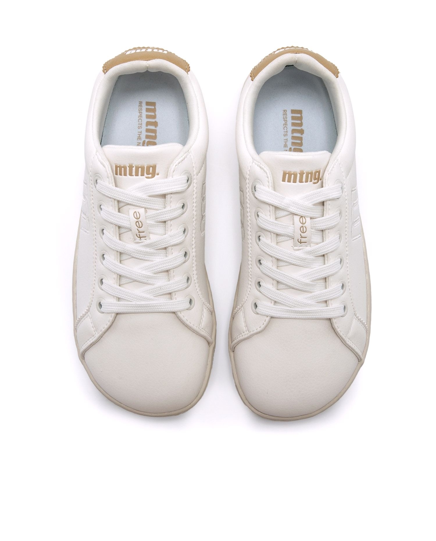Zapatillas deportivas de mujer con piso respetuoso - Mustang - Beige/Marrón Beige/Marrón-2