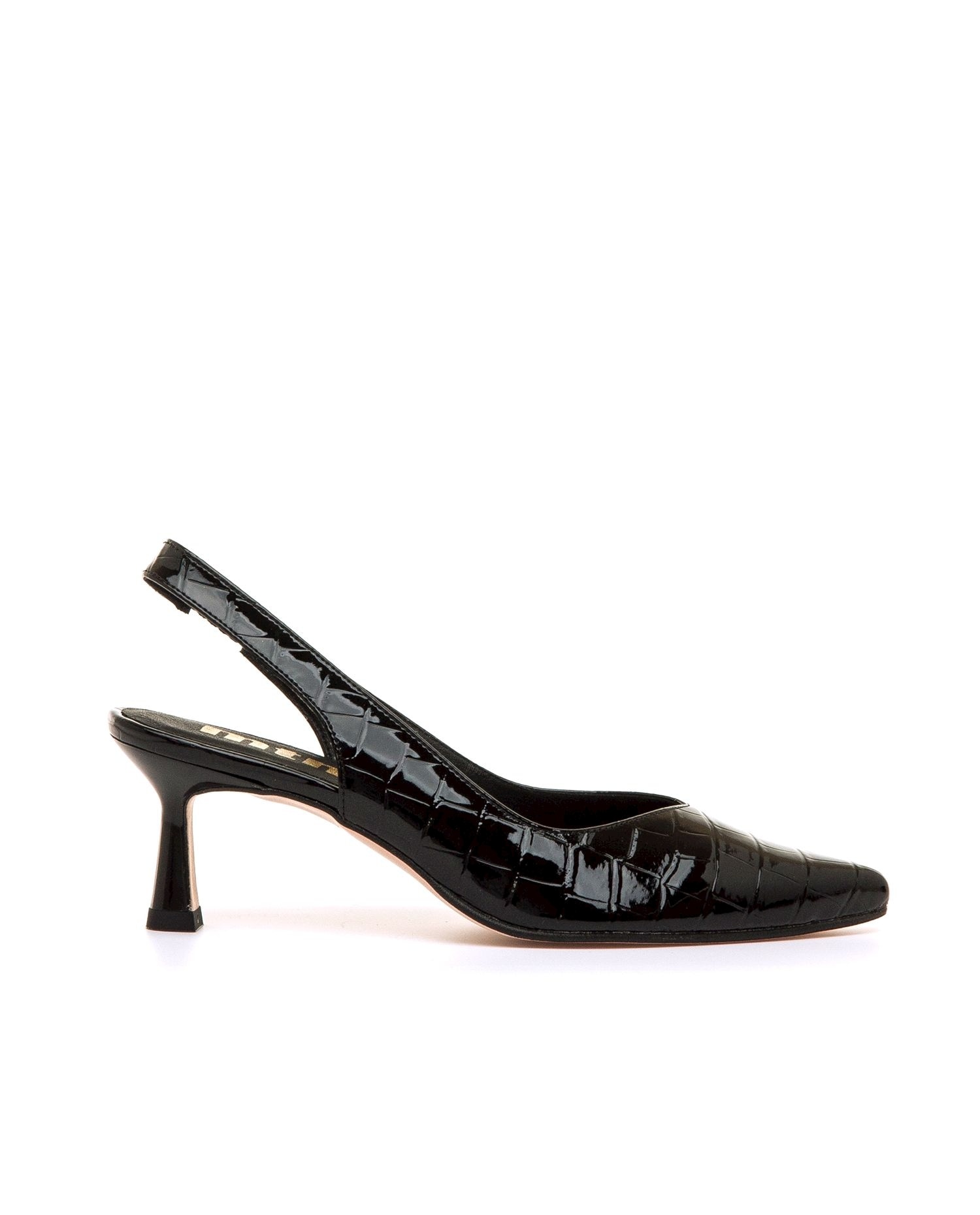 Zapatos de tacón destalonados para mujer - Mustang - Negro brillante Negro brillante-1