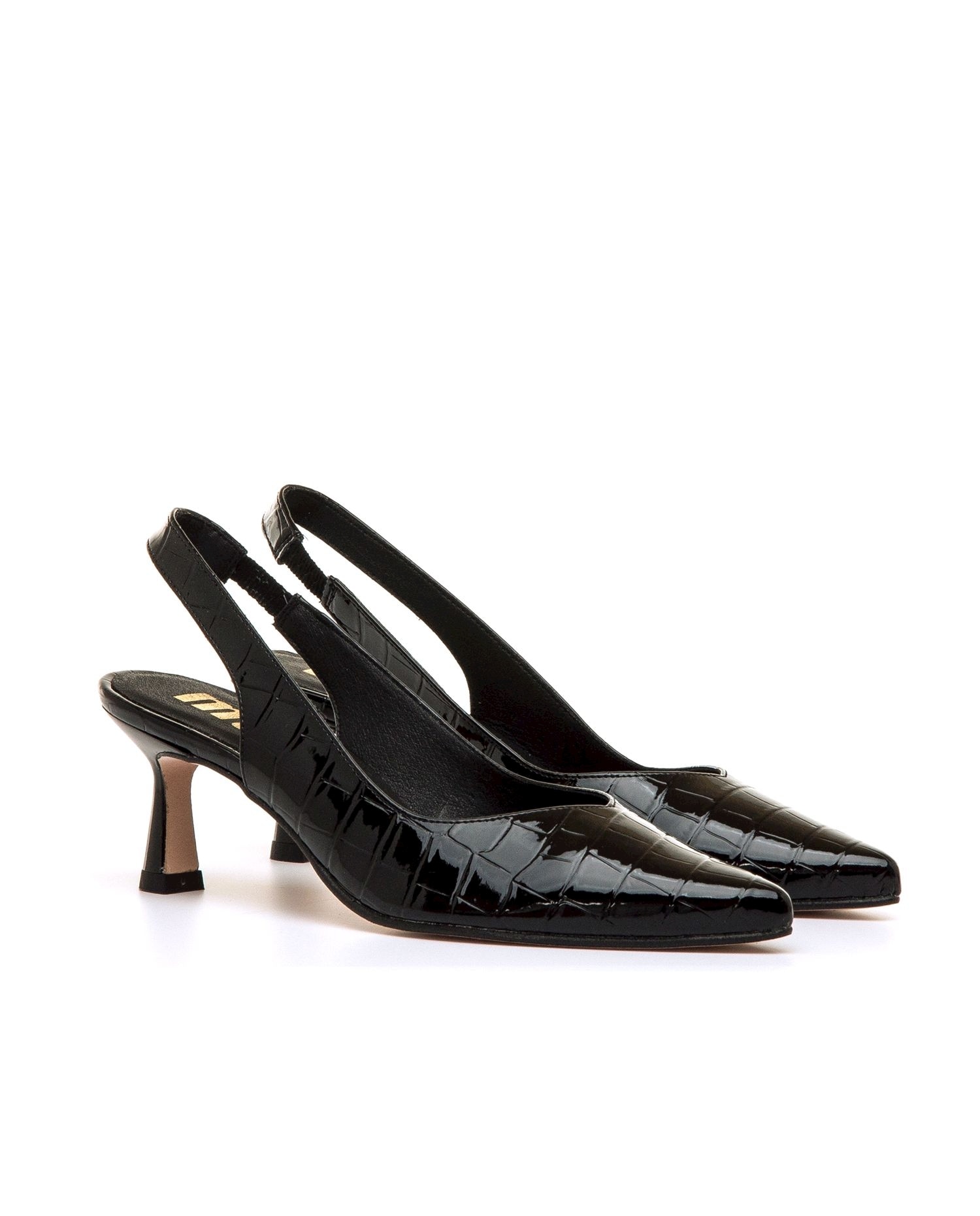 Zapatos de tacón destalonados para mujer - Mustang - Negro brillante Negro brillante-5