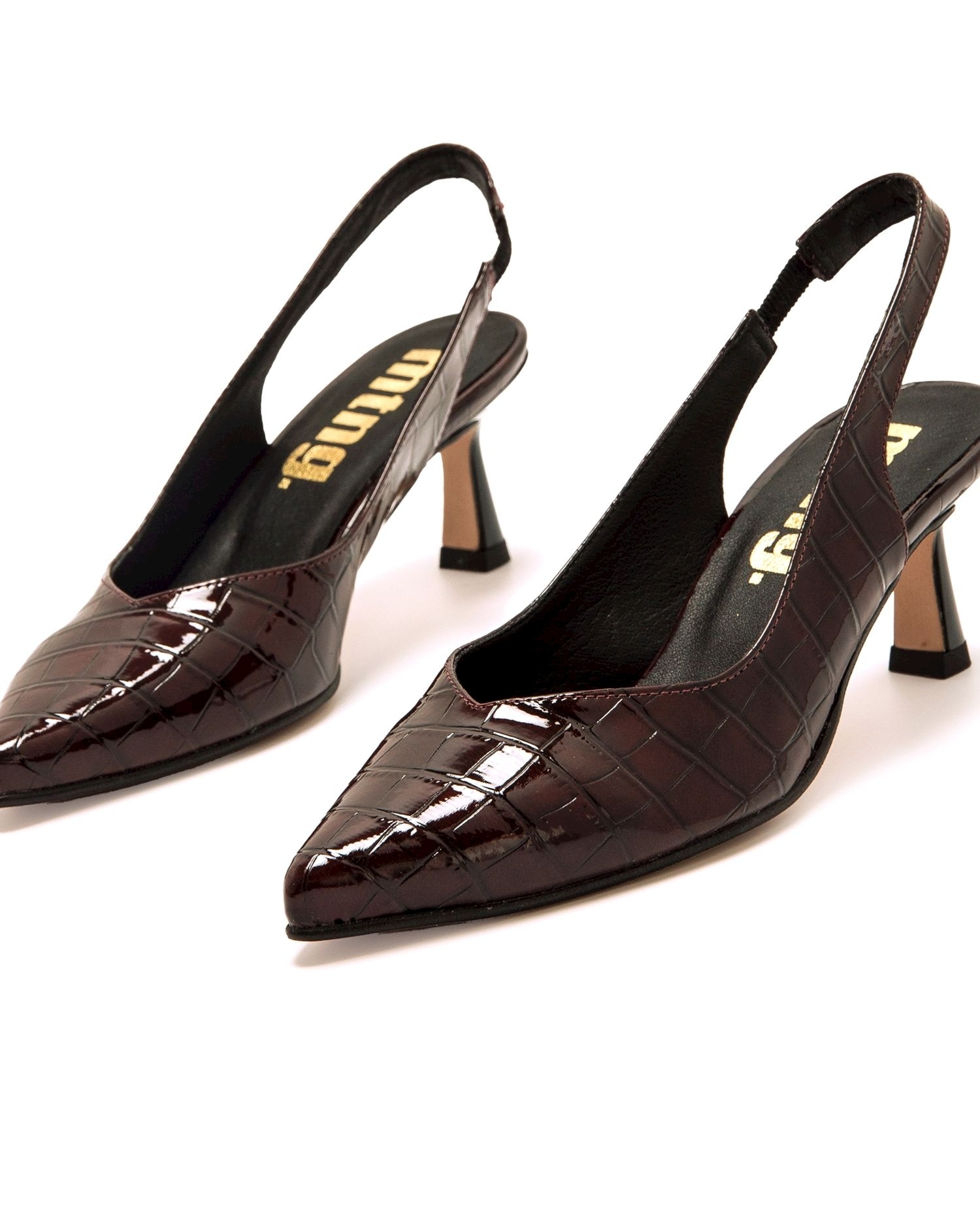 Zapatos de salón de mujer de estilo destalonado - Mustang - Ciruela Ciruela-3