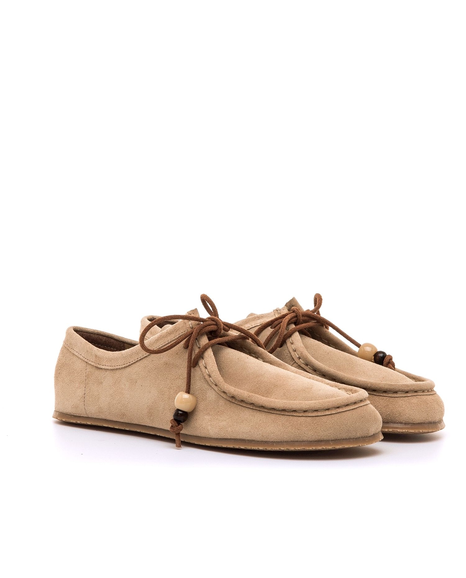 Zapatos planos de mujer en piel con piso respetuoso - Mustang - Natural Natural-4