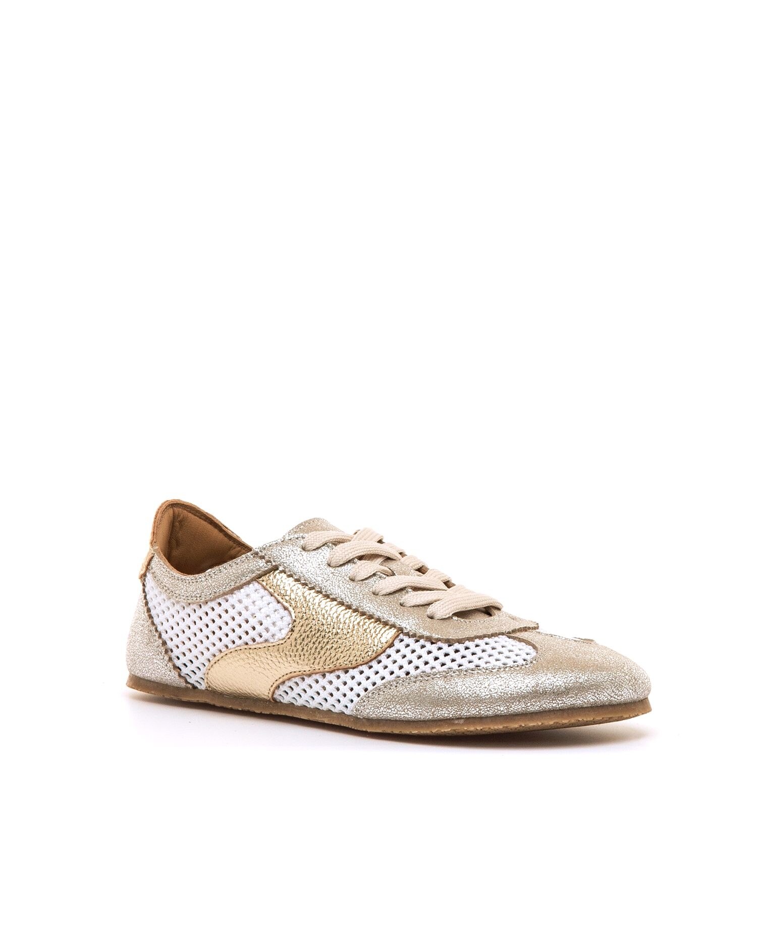 Zapatos planos de mujer en piel con piso barefoot - Mustang - Plata Plata-3