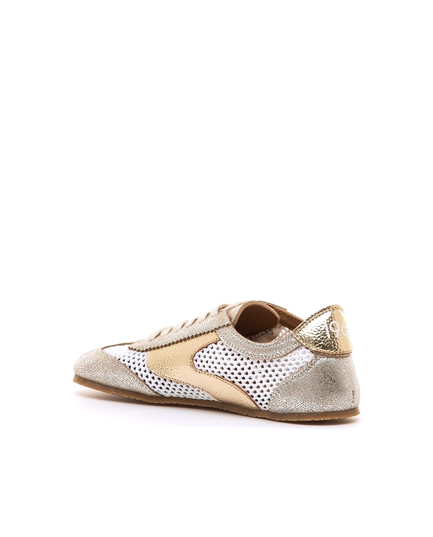 Zapatos planos de mujer en piel con piso barefoot - Mustang - Plata Plata-4