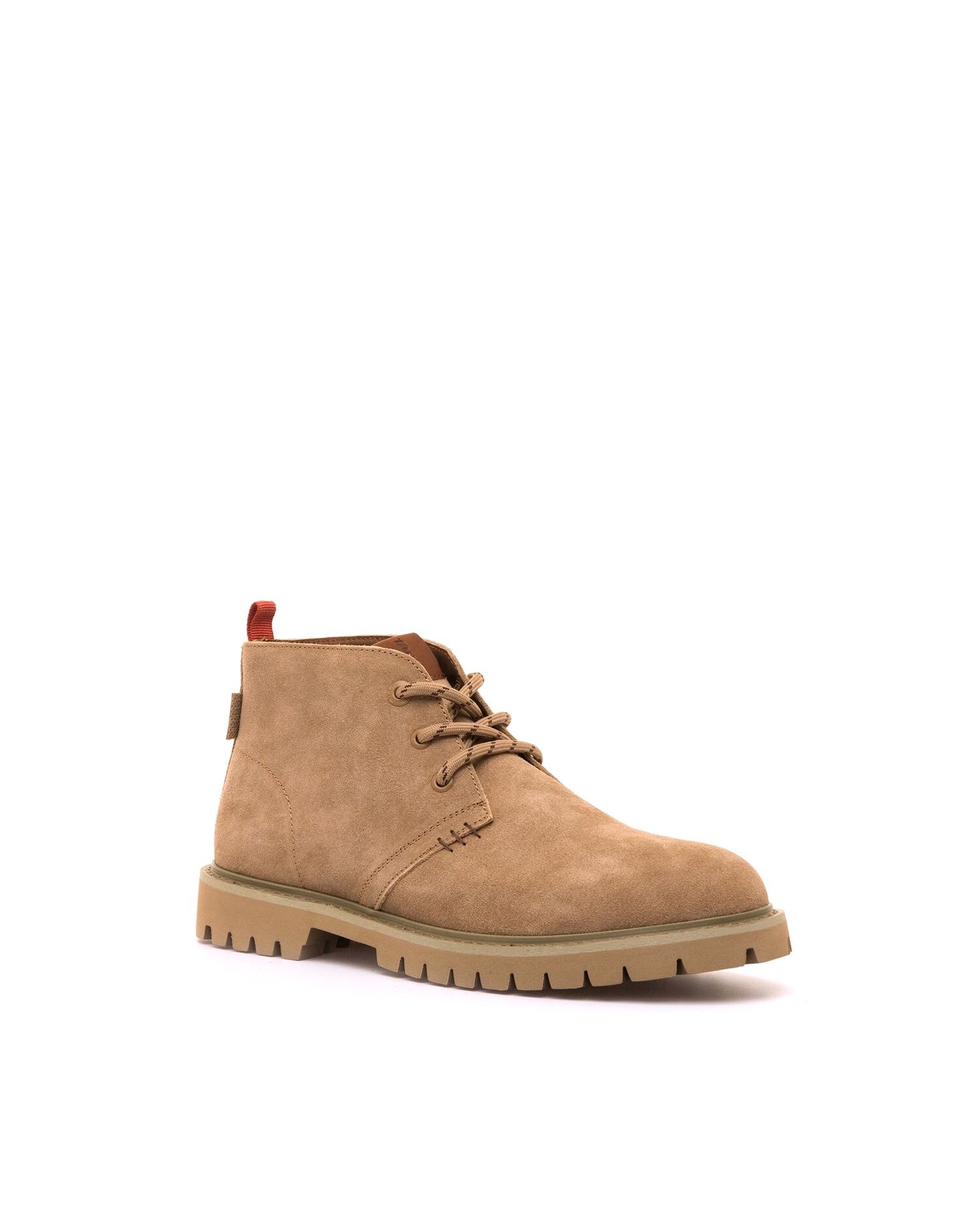 Botines bajos de hombre en piel de serraje - Mustang - Natural Natural-3