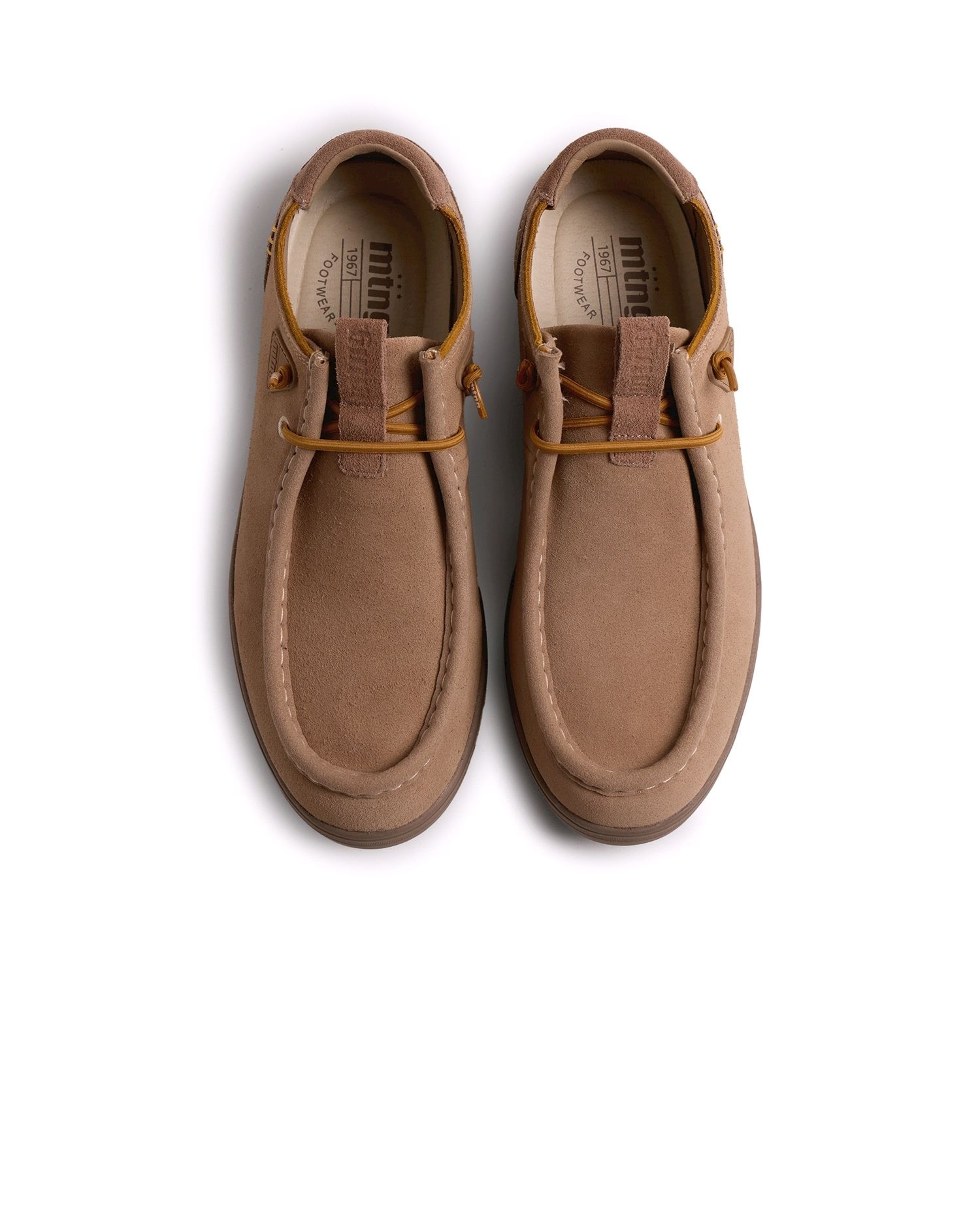 Nauticos para hombre en piel con cordón elástico - Mustang - Marrón Marrón-3