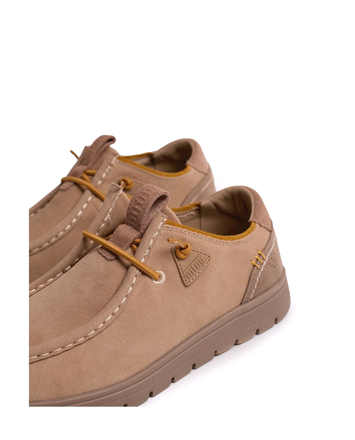 Nauticos para hombre en piel con cordón elástico - Mustang - Marrón Marrón-4