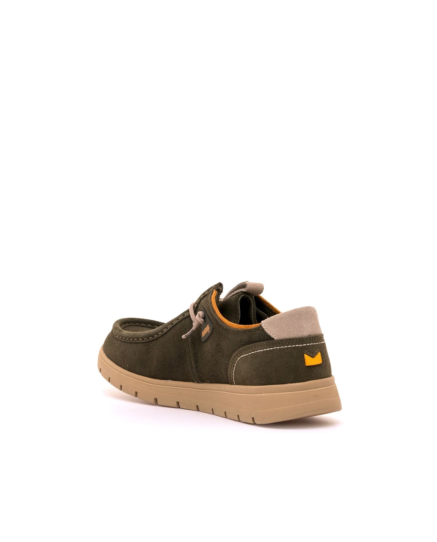 Nauticos para hombre en piel con cordón elástico - Mustang - Verde Verde-4