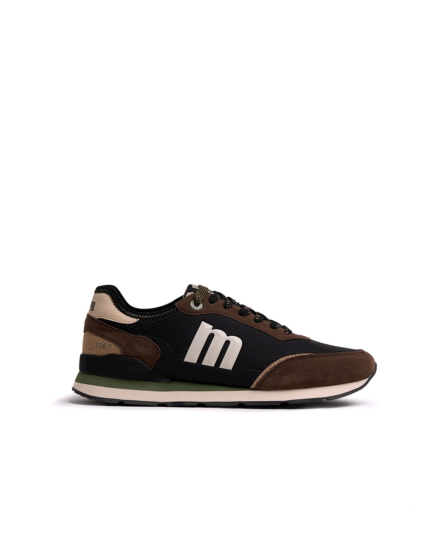 Zapatillas para hombre de la marca mtng de estilo retro running - Mustang - Acero negro Acero negro-1