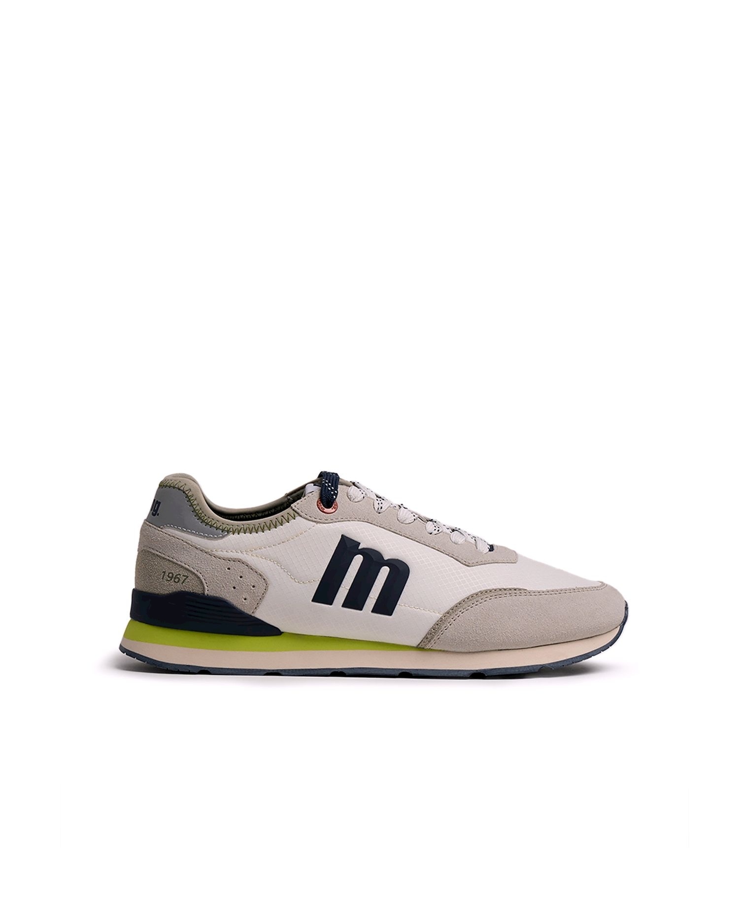 Zapatillas para hombre de la marca mtng de estilo retro running - Mustang - Blanco / Amarillo Blanco / Amarillo-1