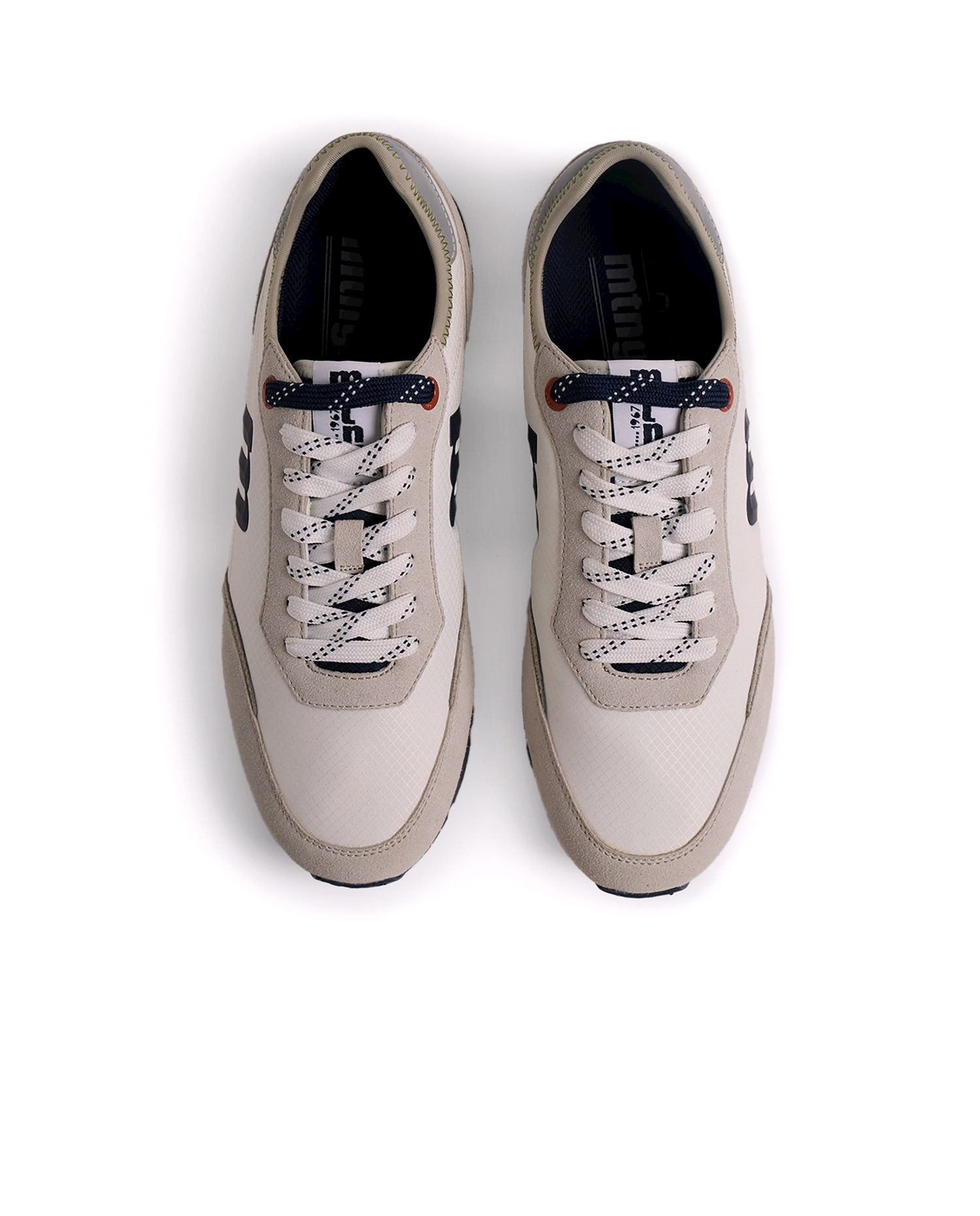 Zapatillas para hombre de la marca mtng de estilo retro running - Mustang - Blanco / Amarillo Blanco / Amarillo-2