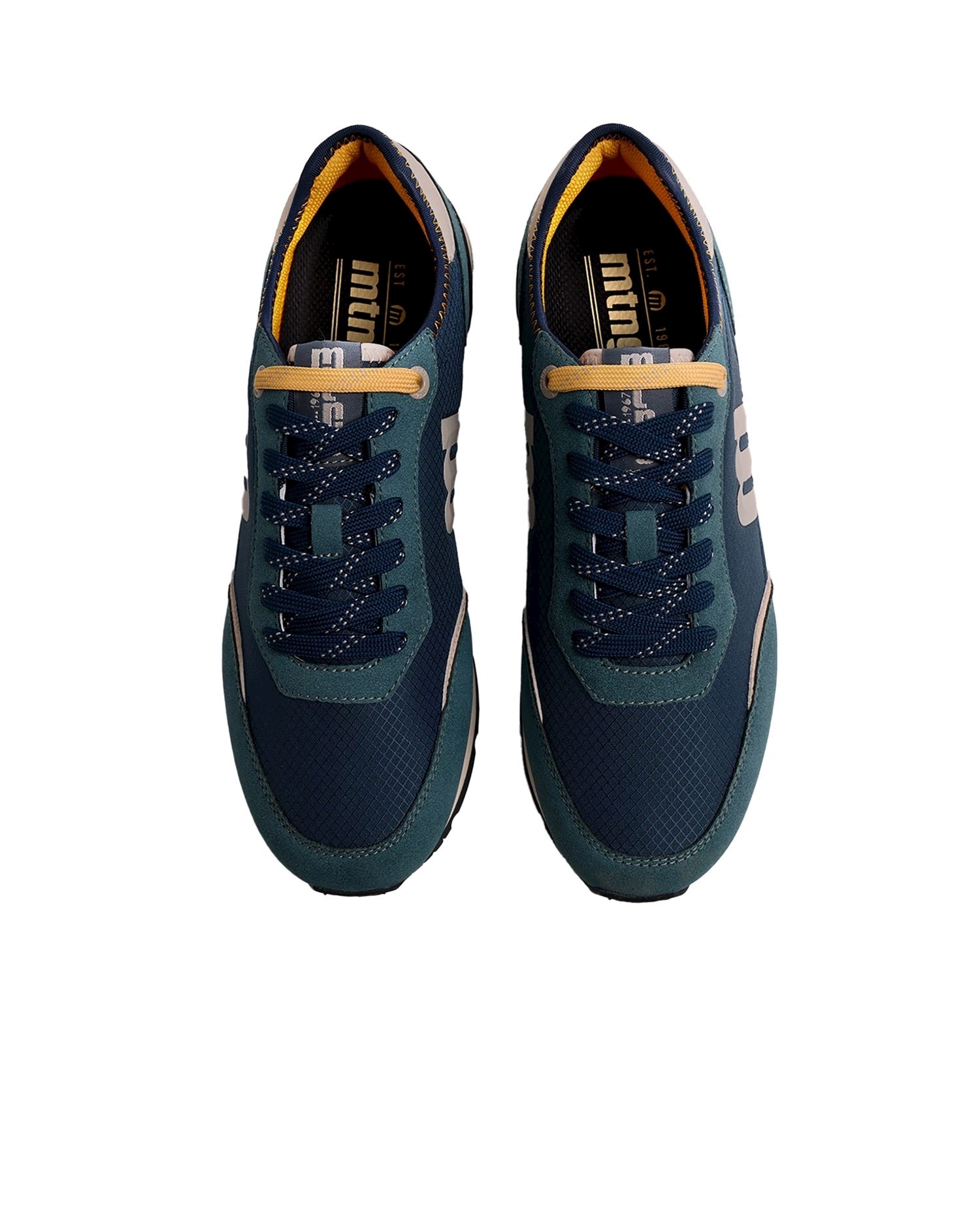 Zapatillas para hombre de la marca mtng de estilo retro running - Mustang - Azul / Verde Azul / Verde-2