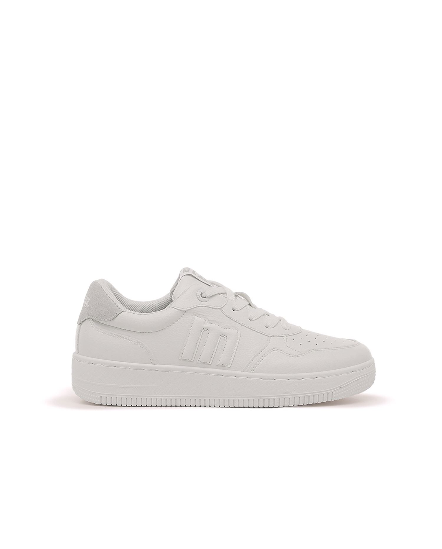Zapatillas deportivas mujer con piso grueso - Mustang - Blanco / Blanco Blanco / Blanco-1