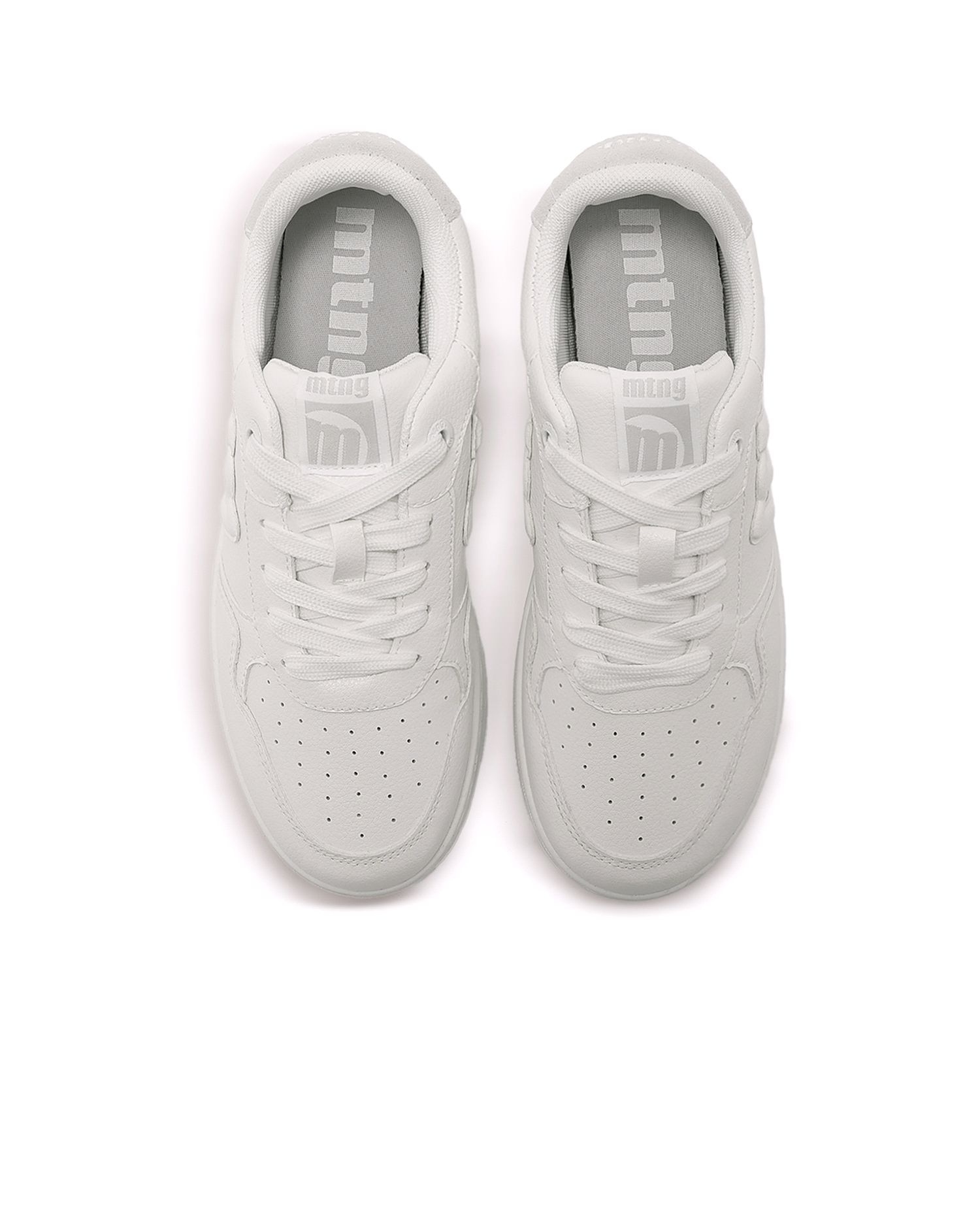 Zapatillas deportivas mujer con piso grueso - Mustang - Blanco / Blanco Blanco / Blanco-2