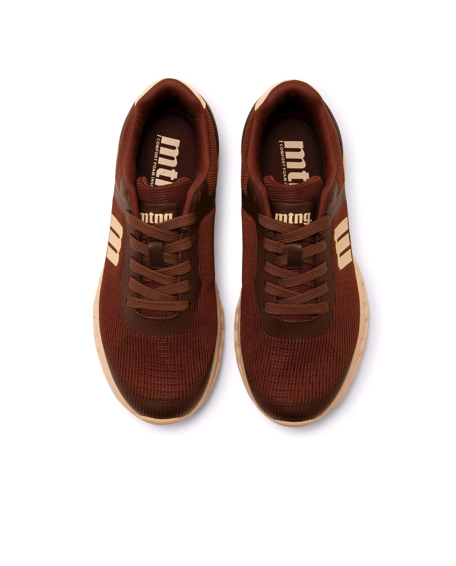 Zapatillas deportivas de mujer con piso grueso - Mustang - Marrón Marrón-3