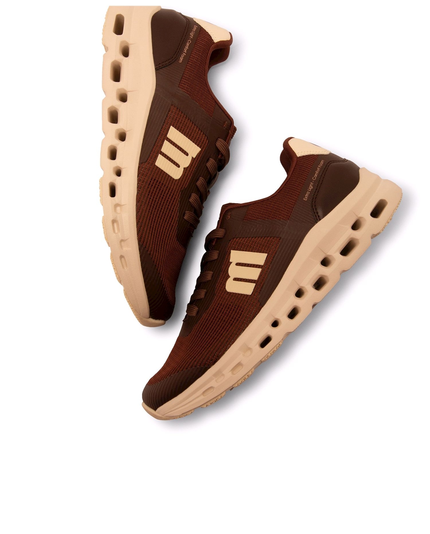 Zapatillas deportivas de mujer con piso grueso - Mustang - Marrón Marrón-4