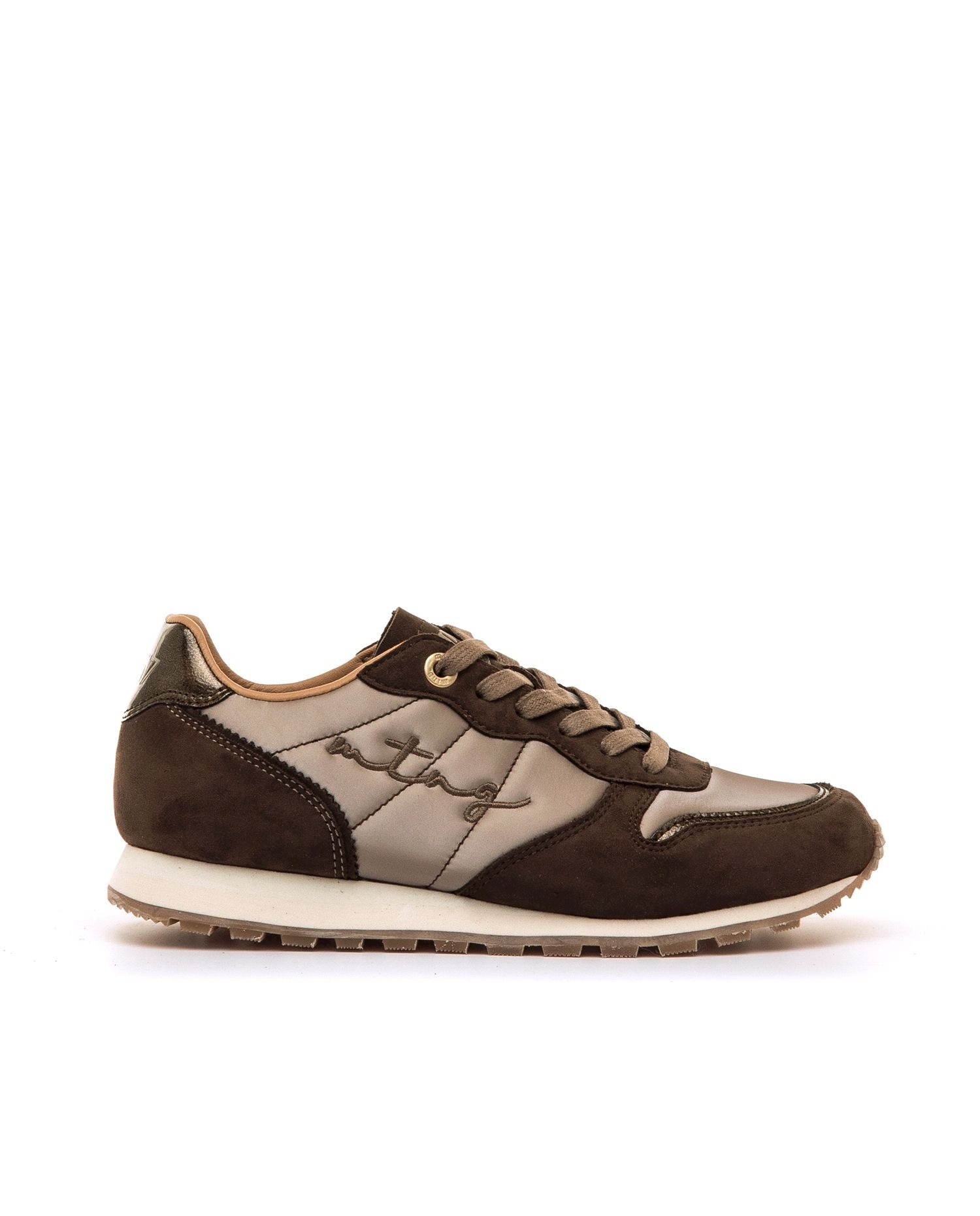 Zapatillas deportivas de mujer estilo sneaker - Mustang - Marrón Marrón-1