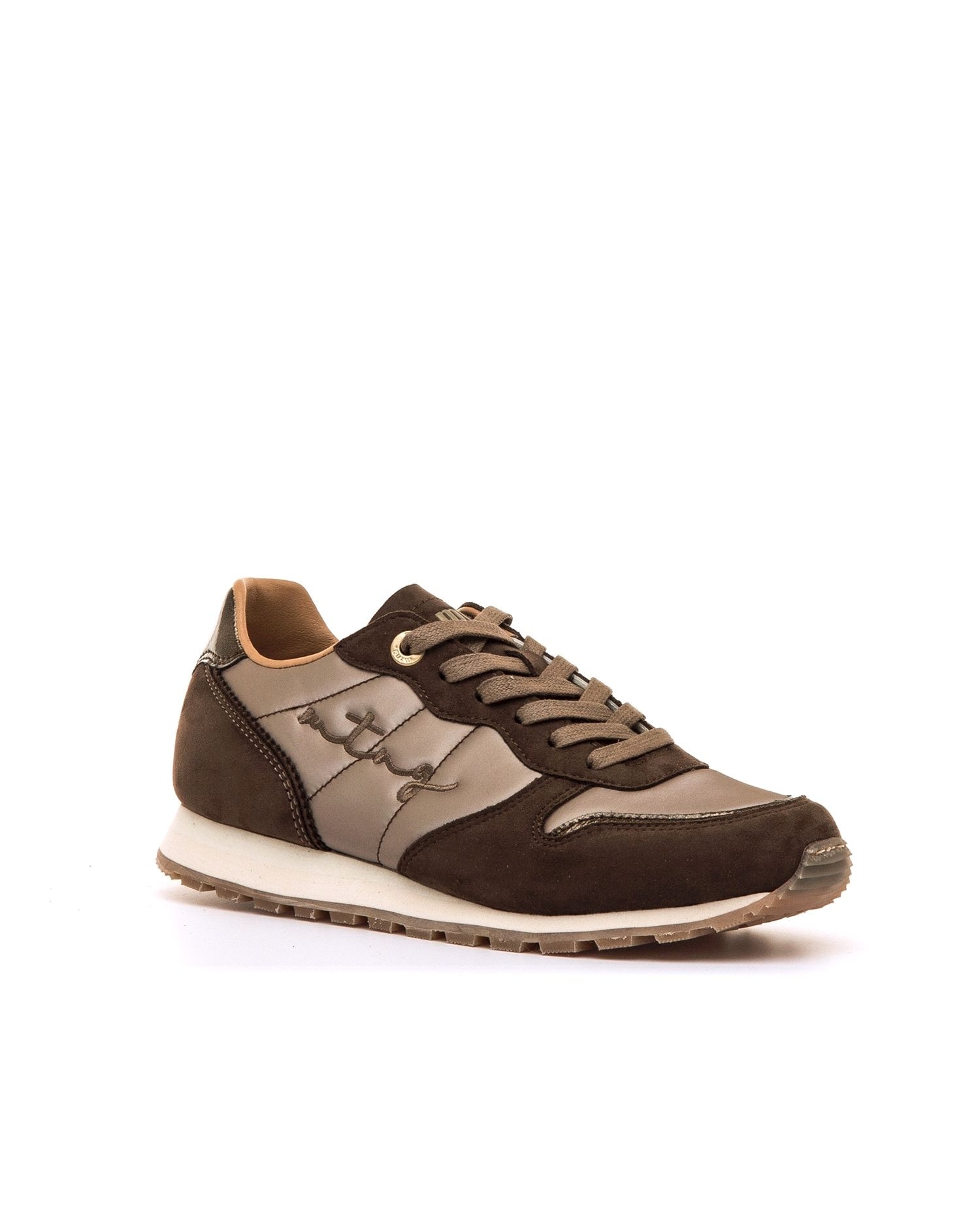 Zapatillas deportivas de mujer estilo sneaker - Mustang - Marrón Marrón-2