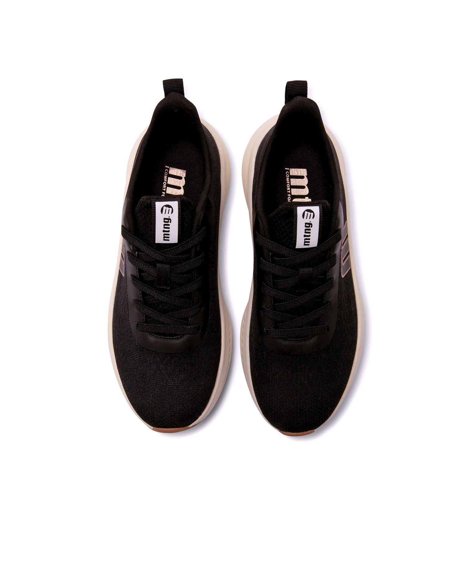 Zapatillas deportivas de mujer con piso grueso - Mustang - Negro Negro-3