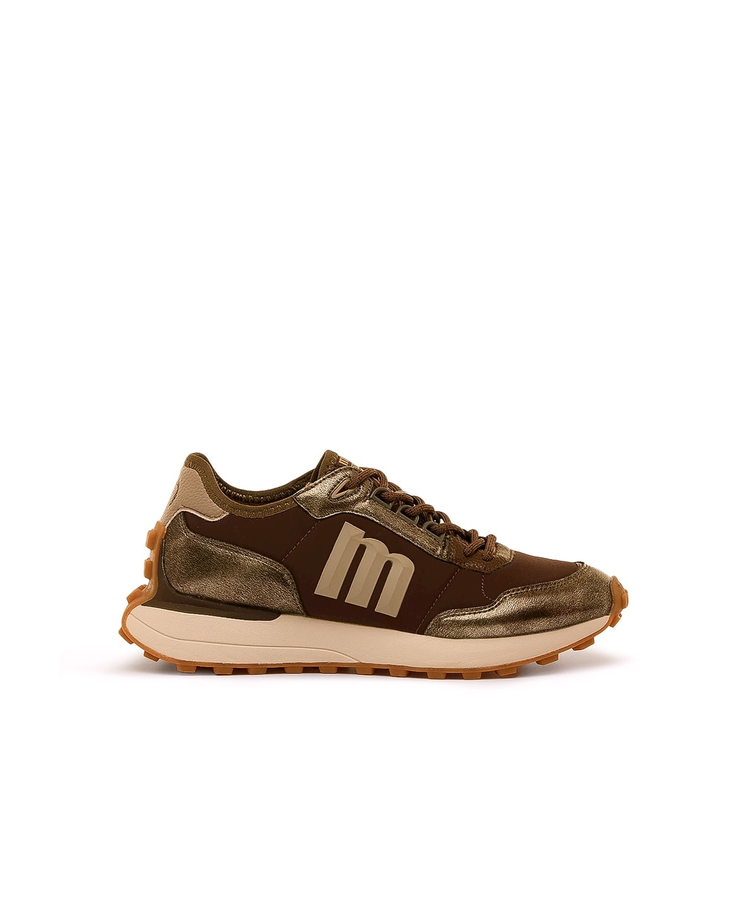 Zapatillas deportivas para mujer con piso grueso - Mustang - Marrón Marrón-1