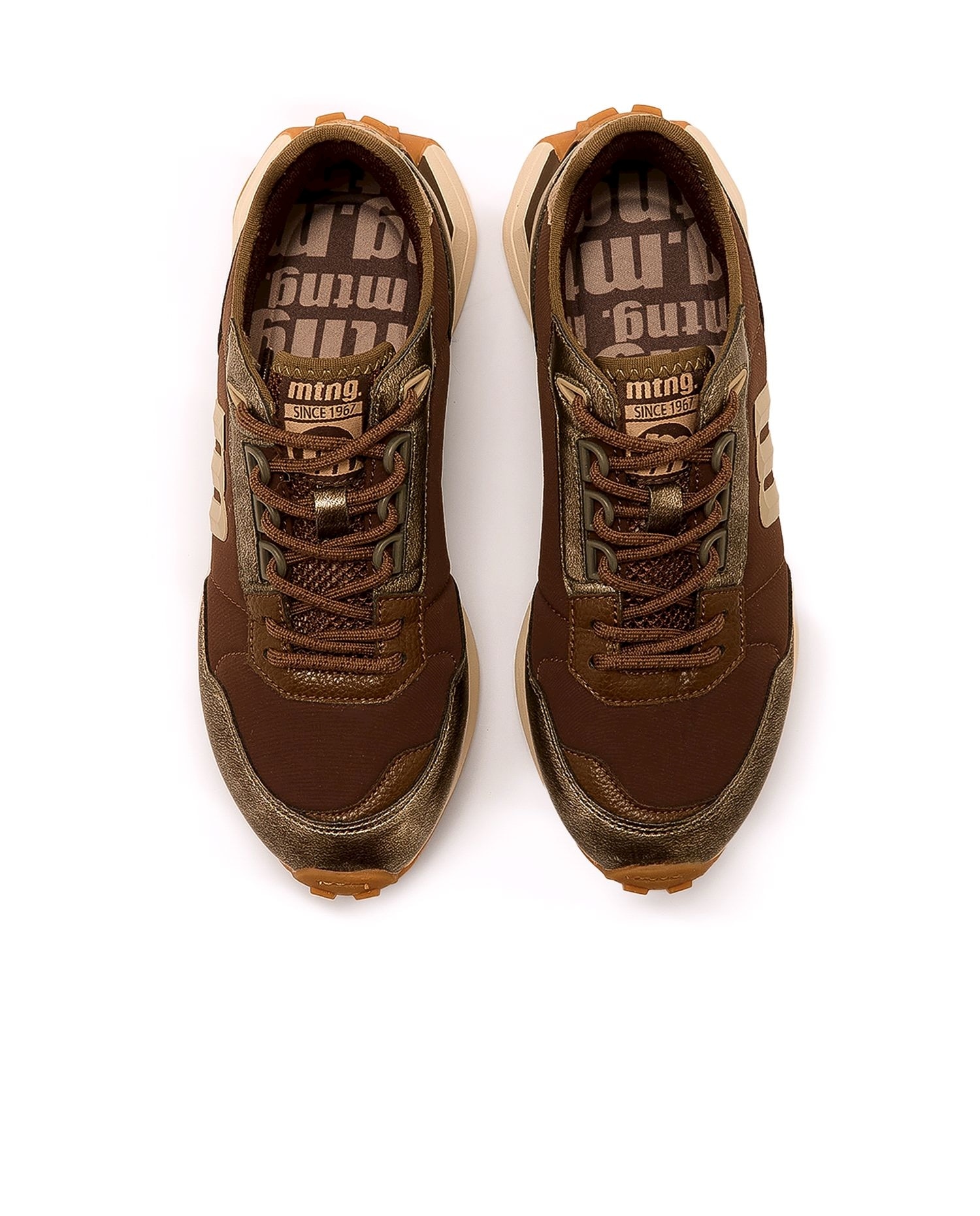 Zapatillas deportivas para mujer con piso grueso - Mustang - Marrón Marrón-3