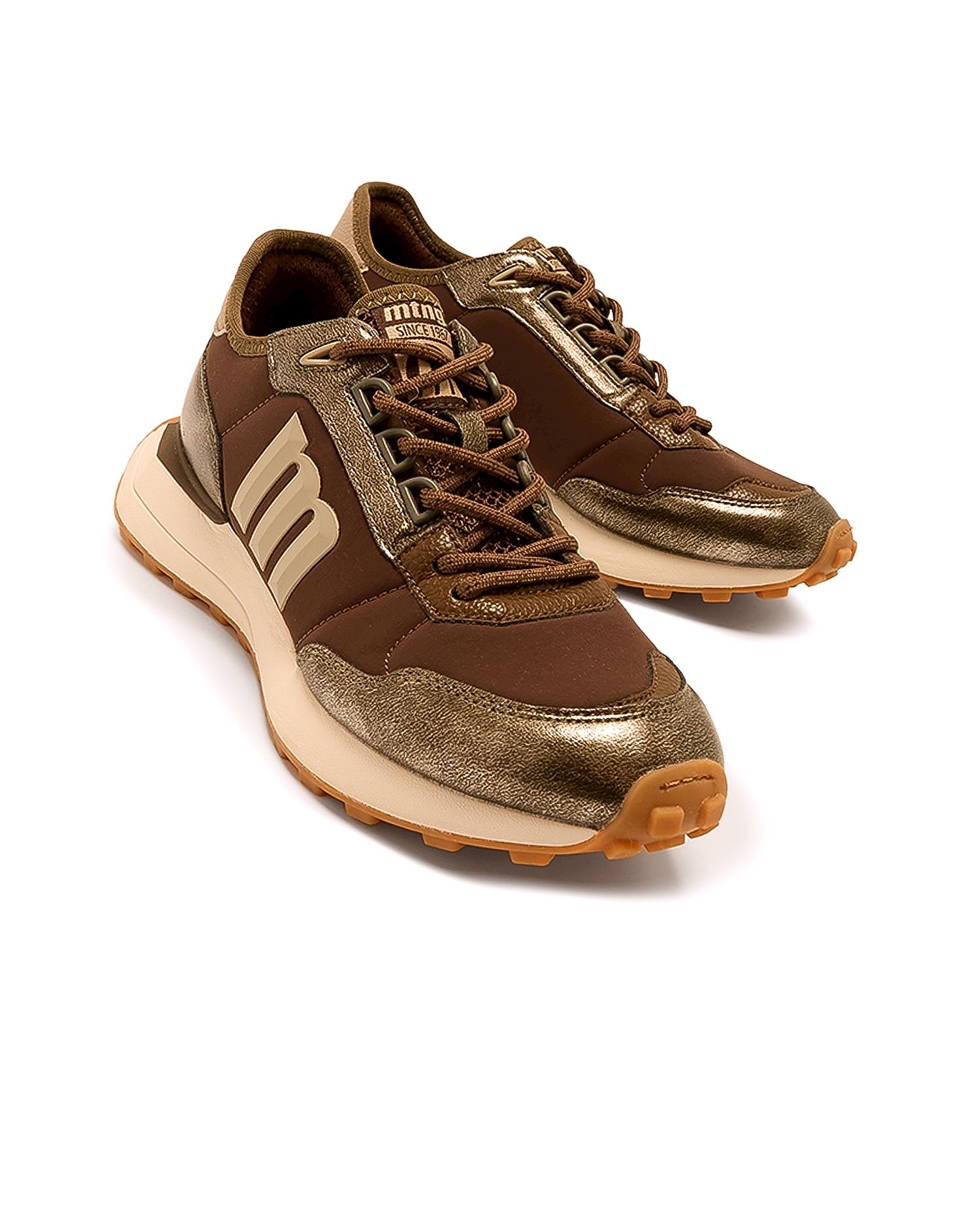 Zapatillas deportivas para mujer con piso grueso - Mustang - Marrón Marrón-4