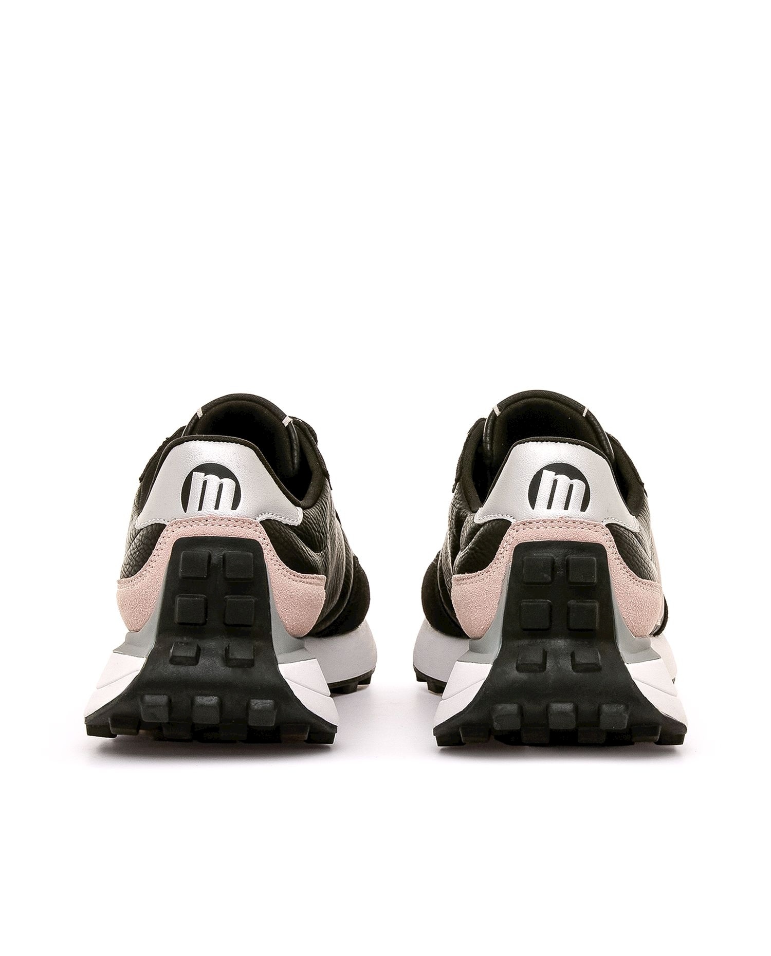Zapatillas deportivas de mujer con suela dentada - Mustang - Negro / Rosa Negro / Rosa-2