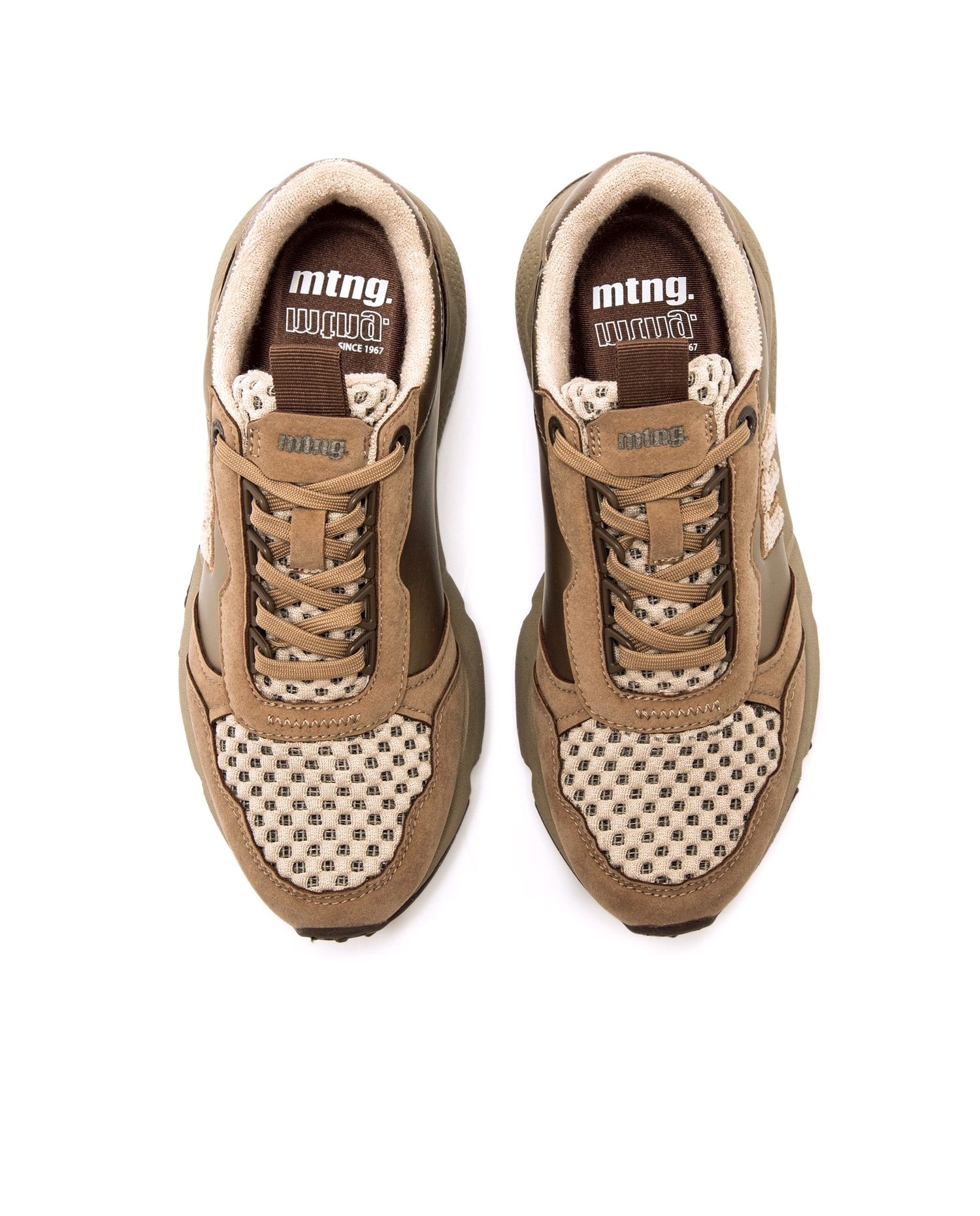 Zapatillas deportivas de mujer con piso grueso - Mustang - Natural Natural-3