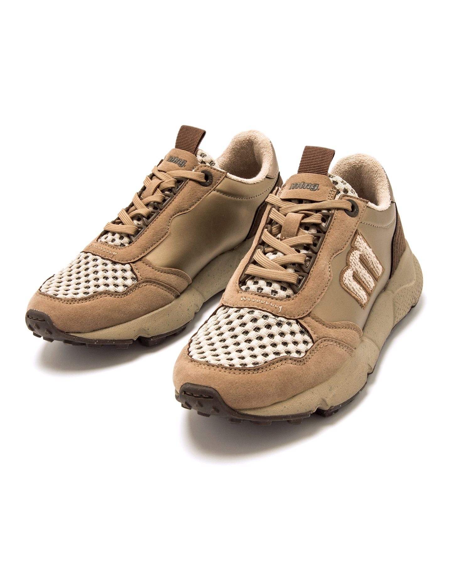 Zapatillas deportivas de mujer con piso grueso - Mustang - Natural Natural-4