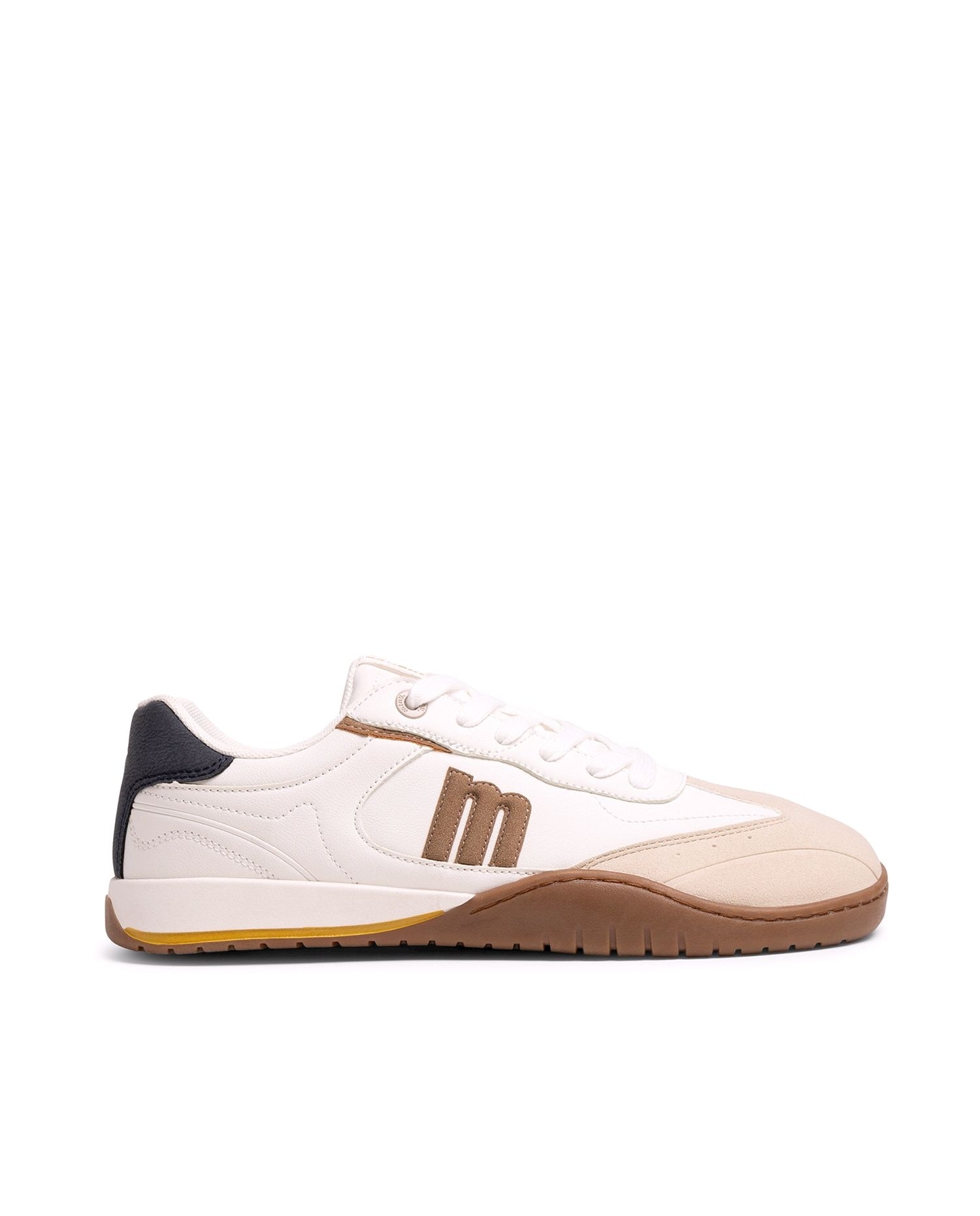 Zapatillas barefoot de hombre con cordones - Mustang - Blanco Blanco-1