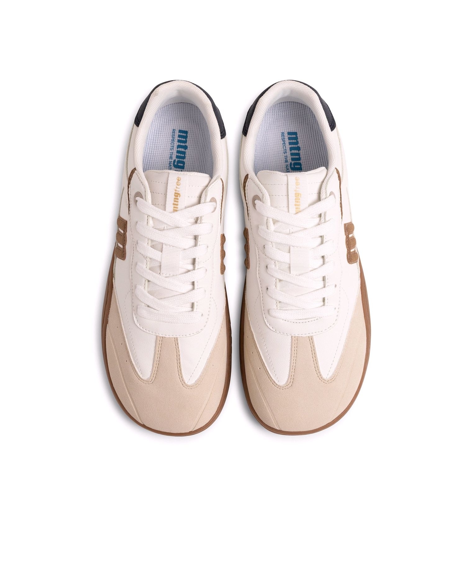 Zapatillas barefoot de hombre con cordones - Mustang - Blanco Blanco-3