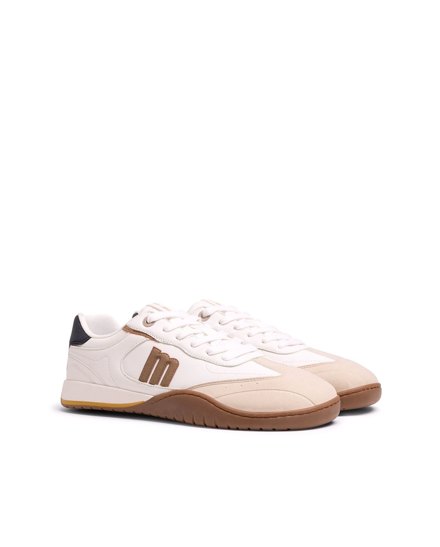 Zapatillas barefoot de hombre con cordones - Mustang - Blanco Blanco-4