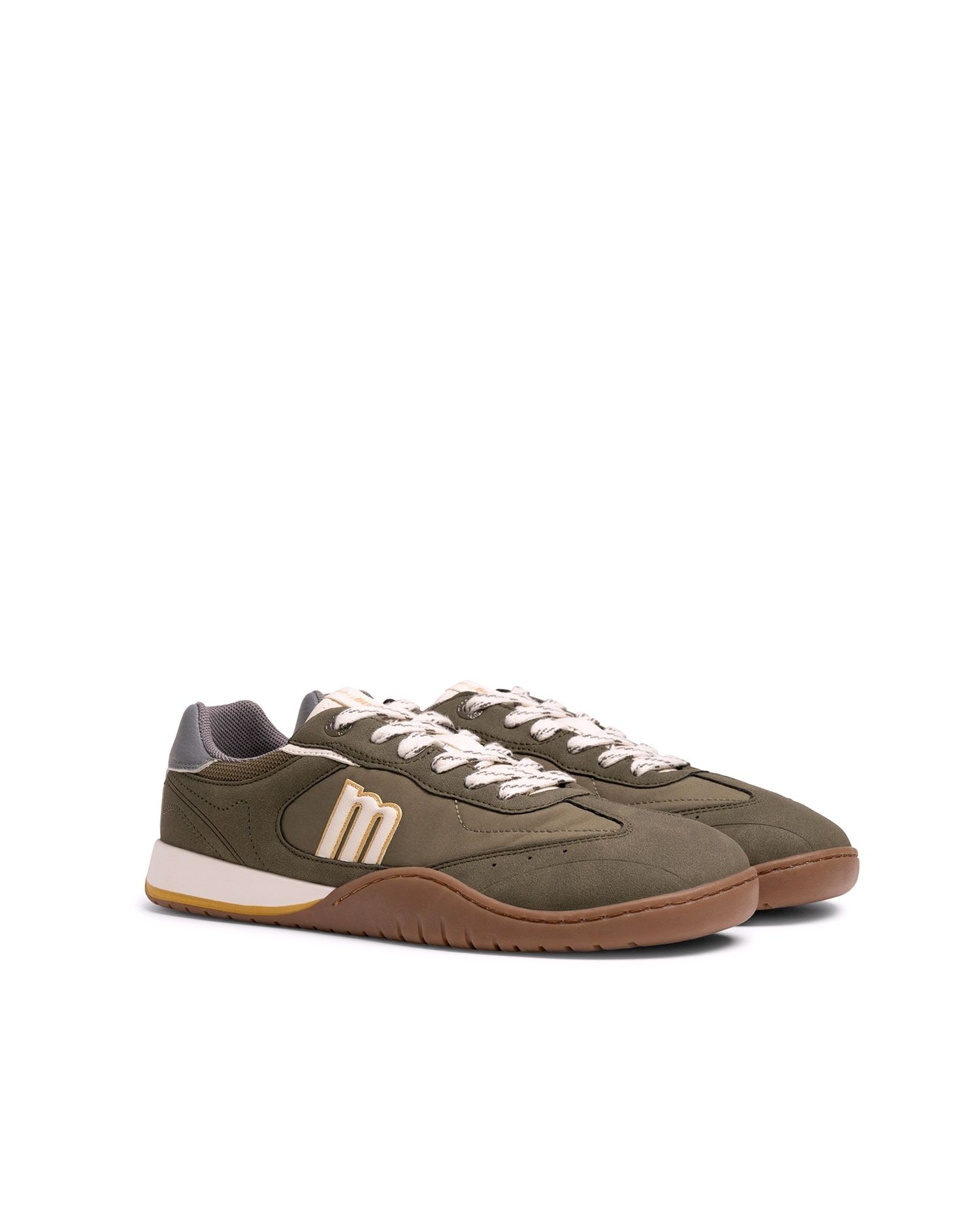Zapatillas barefoot de hombre con cordones - Mustang - Verde Verde-4