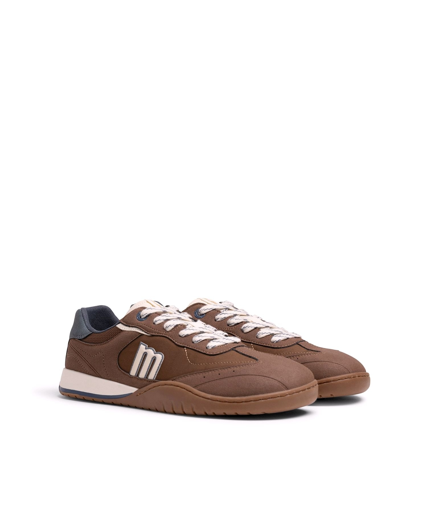 Zapatillas barefoot de hombre con cordones - Mustang - Marrón Marrón-4