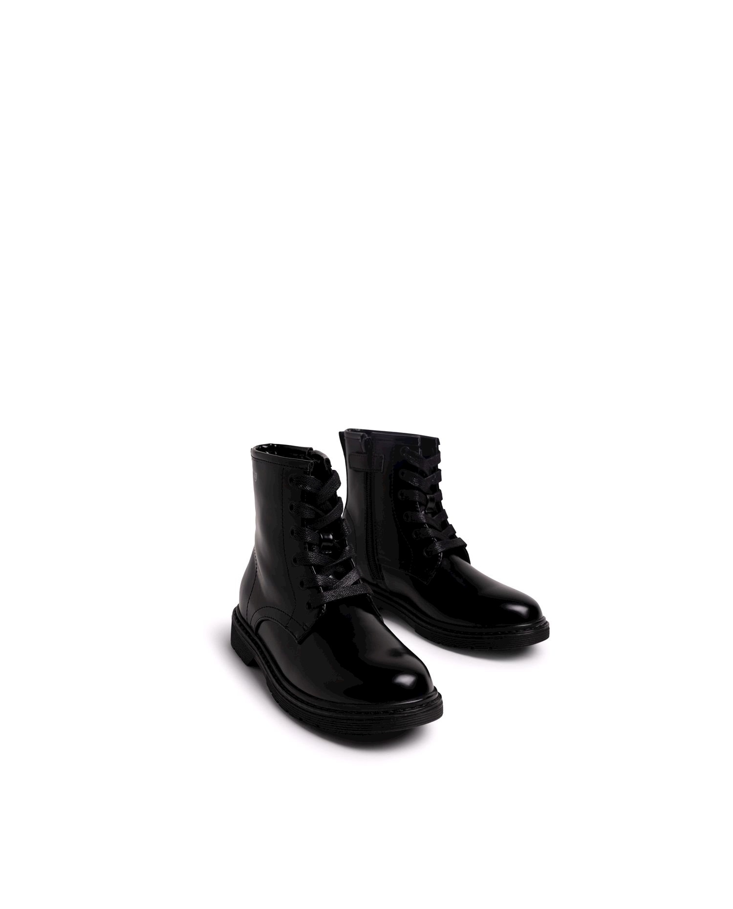 Imagen 4 de Botines para niña de estilo militar - Mustang - Negro mate Negro mate