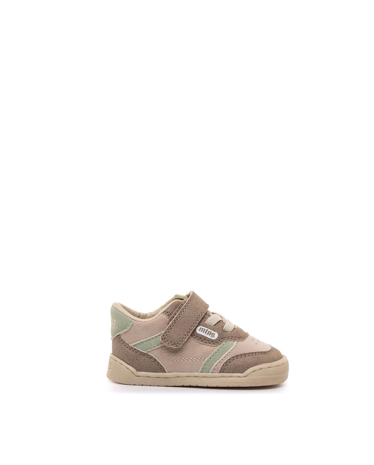 Zapatillas deportivas de bebés con piso suave y cierre adherente - Mustang - Marrón claro Marrón claro-1